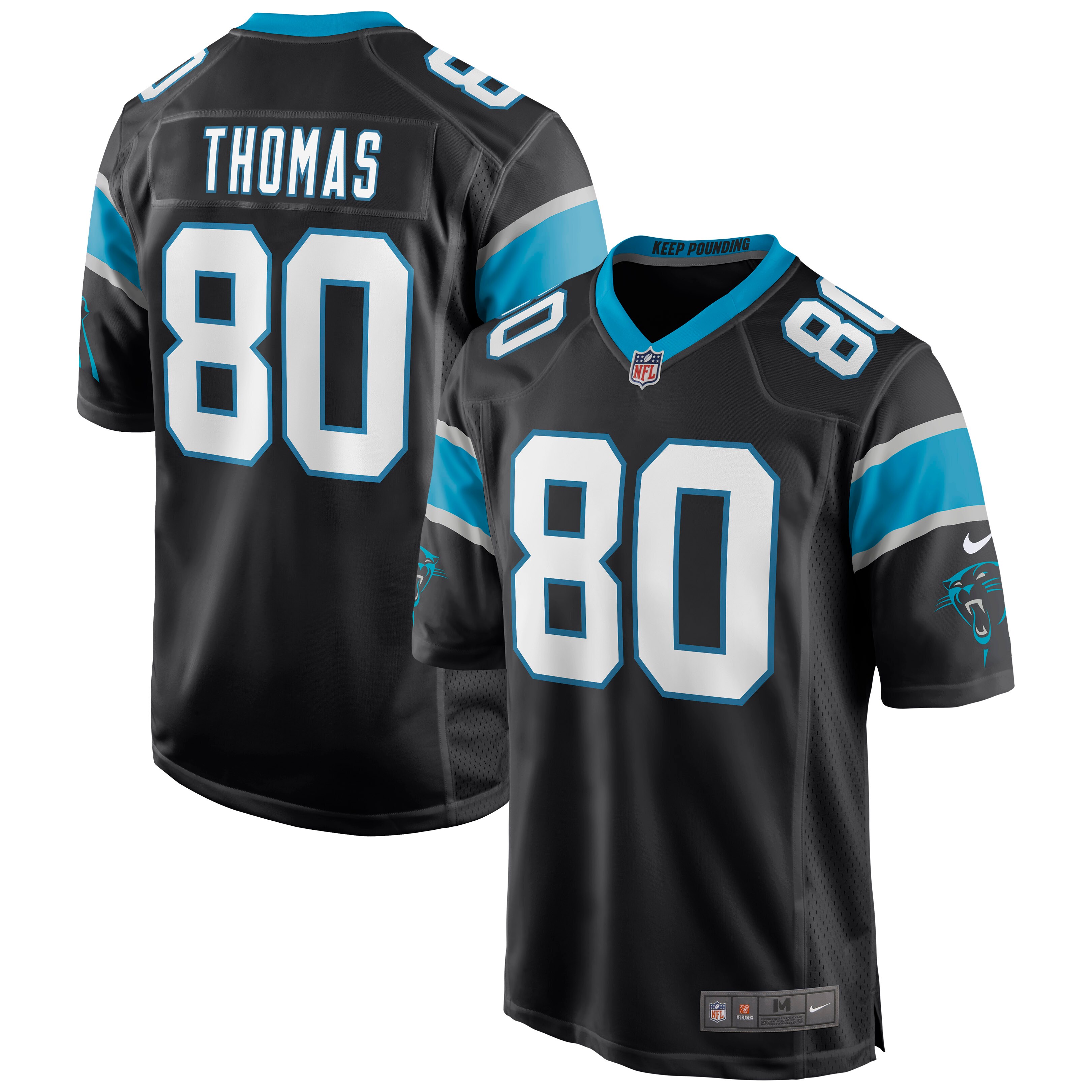 Ian Thomas Carolina Panthers Nike Game Jersey - Black