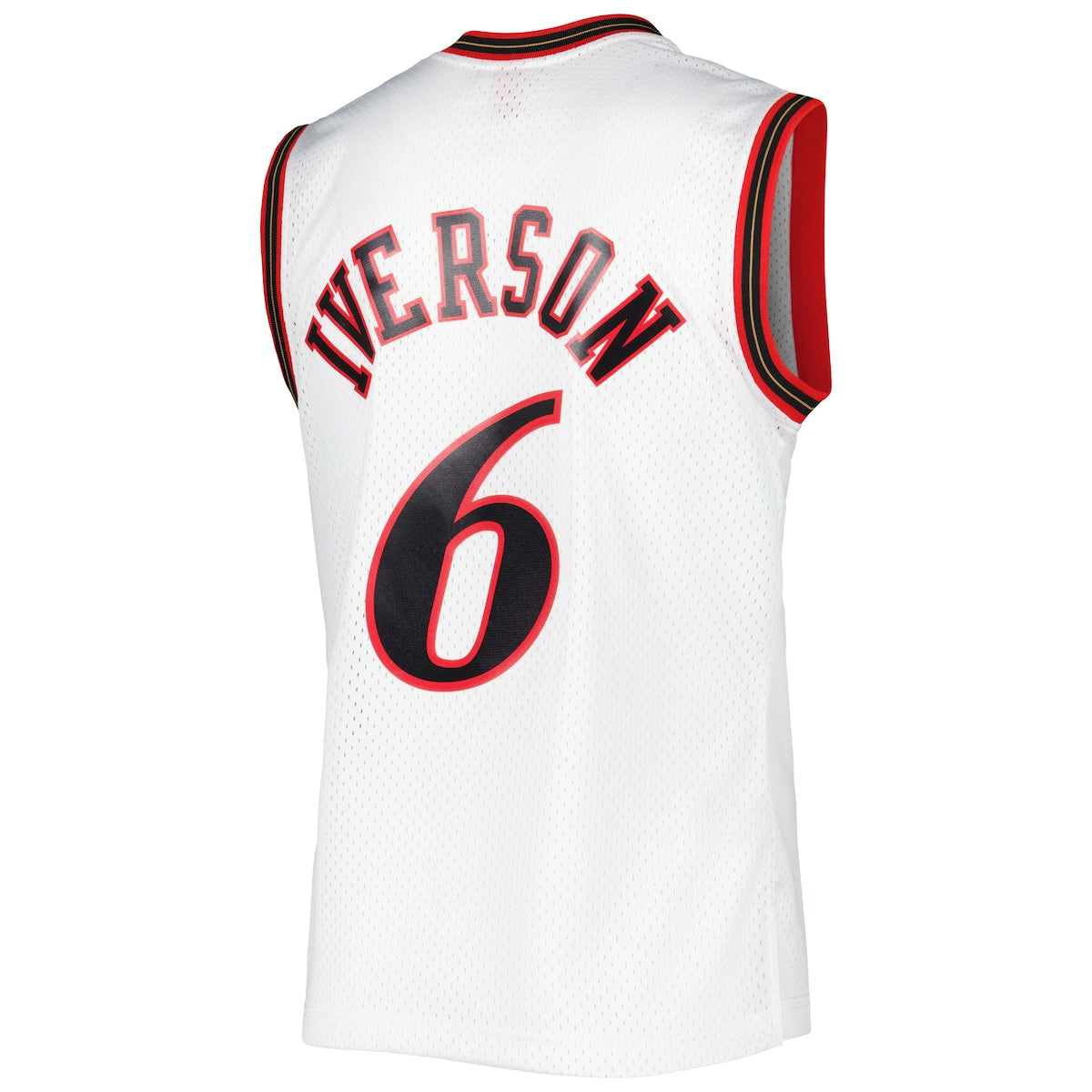 Men's Allen Iverson Mitchell & Ness 76ers 2001/02 Hardwood Classics Swingman Jersey - White