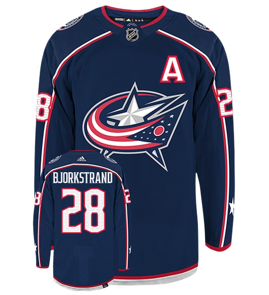 Oliver Bjorkstrand Columbus Blue Jackets  Adidas Primegreen Authentic NHL Hockey Jersey
