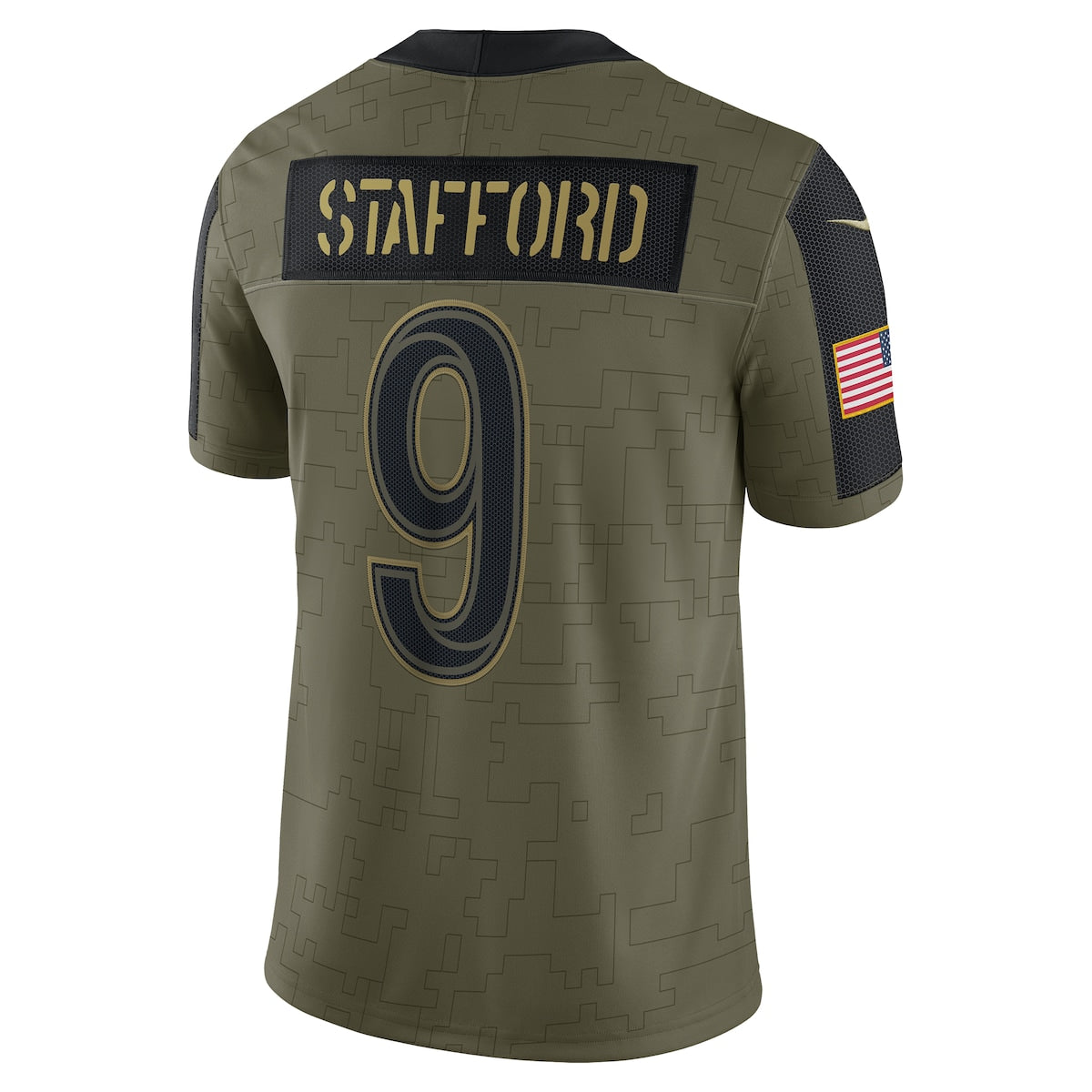 Men's Matthew Stafford Nike Rams 2021 Salute To Service Limited Jersey - Green