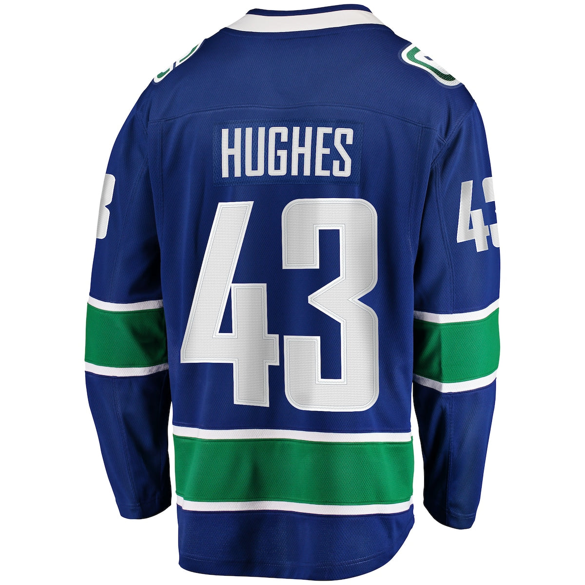 Men's Quinn Hughes Fanatics Canucks 2019/20 Home Premier Breakaway Jersey - Blue