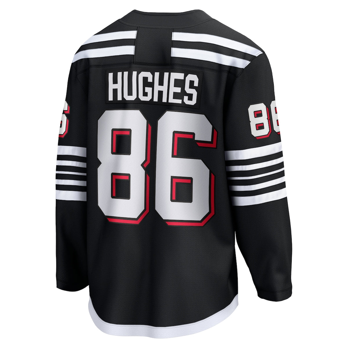 Men's Jack Hughes Fanatics Devils Alternate Premier Breakaway Jersey - Black
