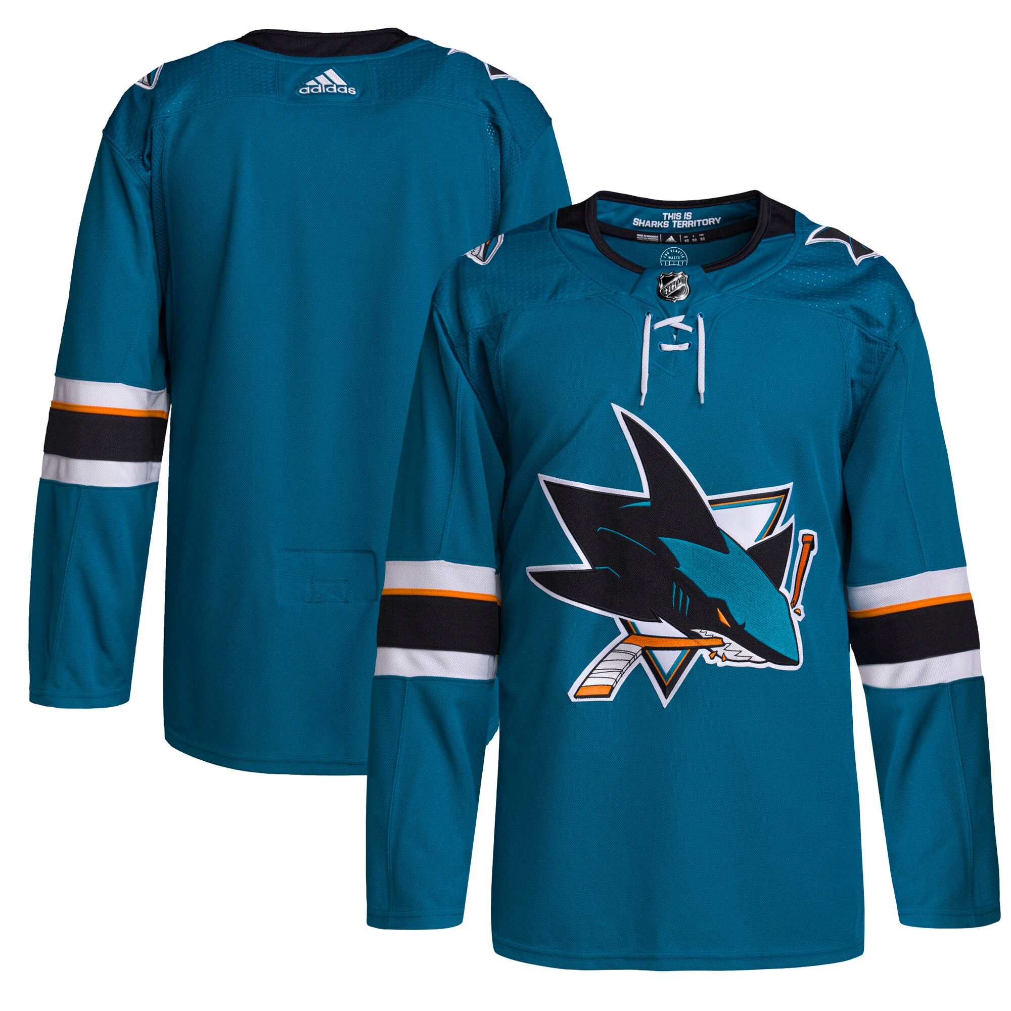 San Jose Sharks adidas 2021/22 Home Primegreen Authentic Pro Jersey - Teal