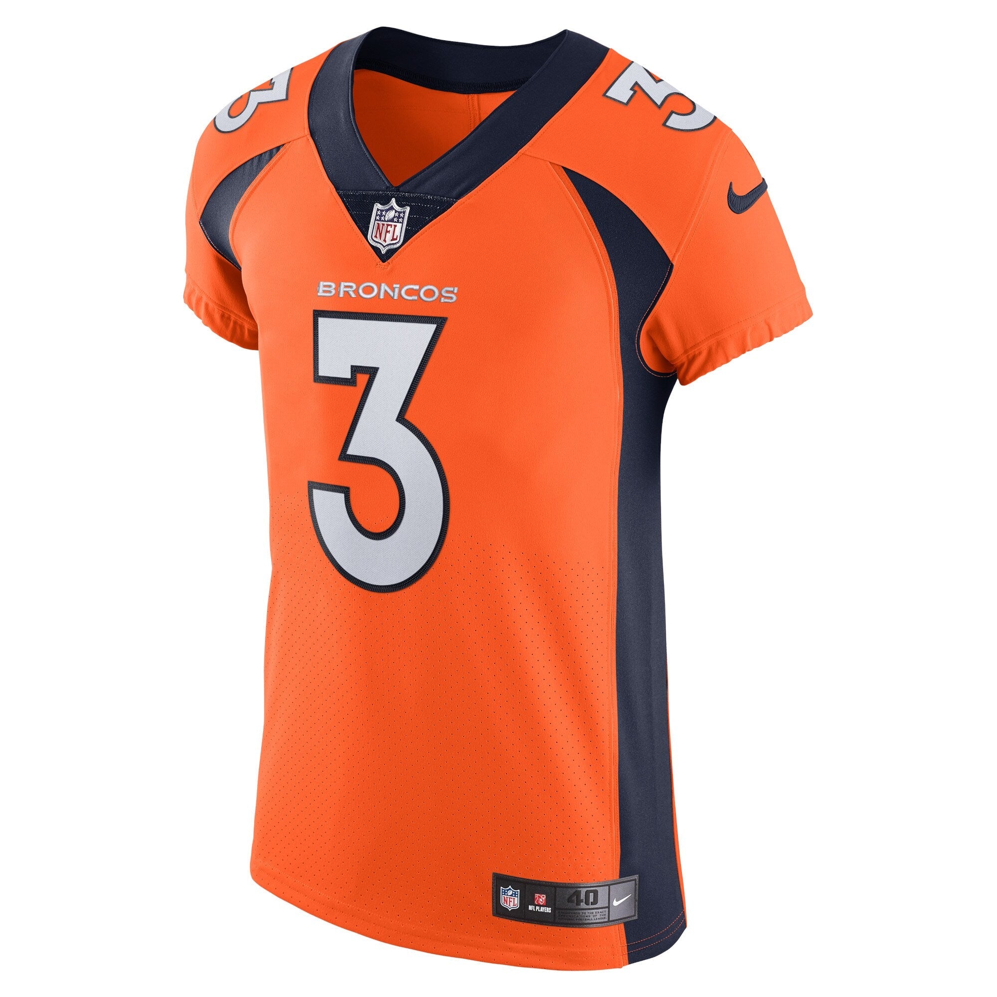 Men's Nike  Russell Wilson  Orange Denver Broncos Vapor Elite Jersey