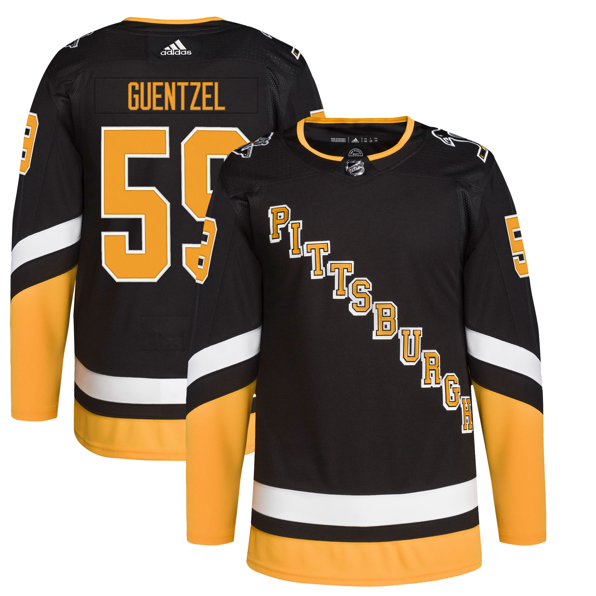 Jake Guentzel Pittsburgh Penguins adidas 2021/22 Alternate Primegreen Authentic Pro Player Jersey - Black