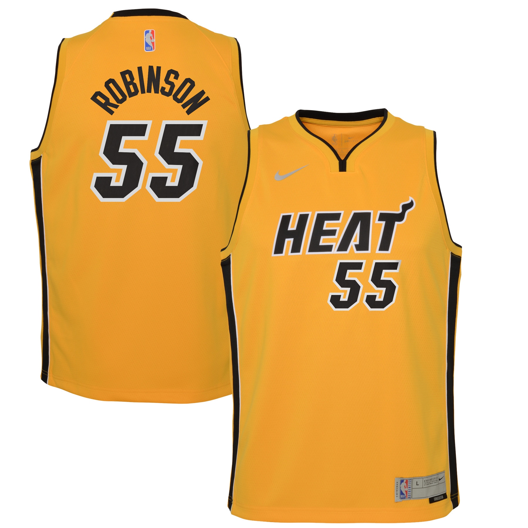 Duncan Robinson Miami Heat Nike Youth 2020/21 Swingman Player Jersey Trophy Gold - Earned Edition