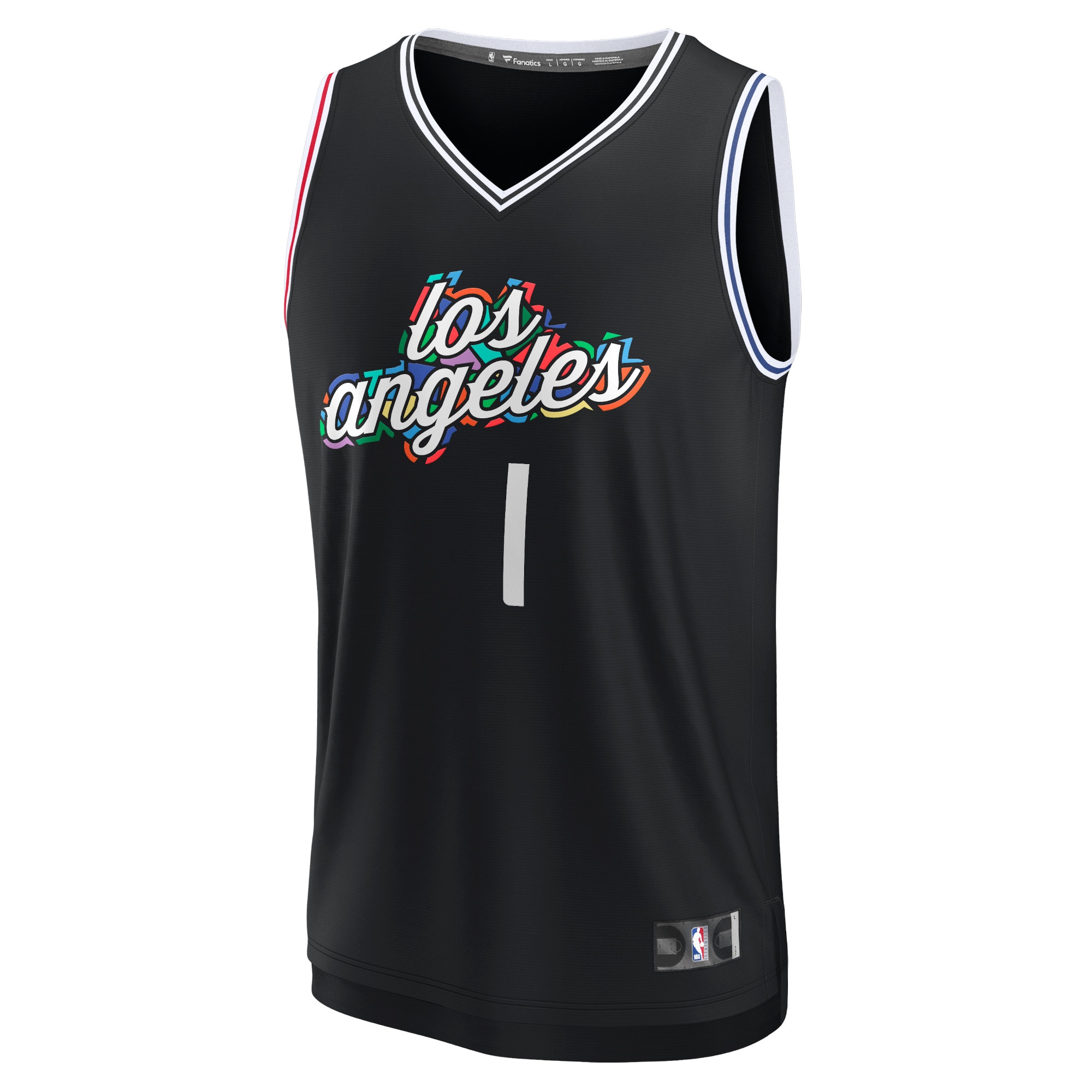 Reggie Jackson LA Clippers Fanatics Branded 2022/23 Fastbreak Jersey - City Edition - Black
