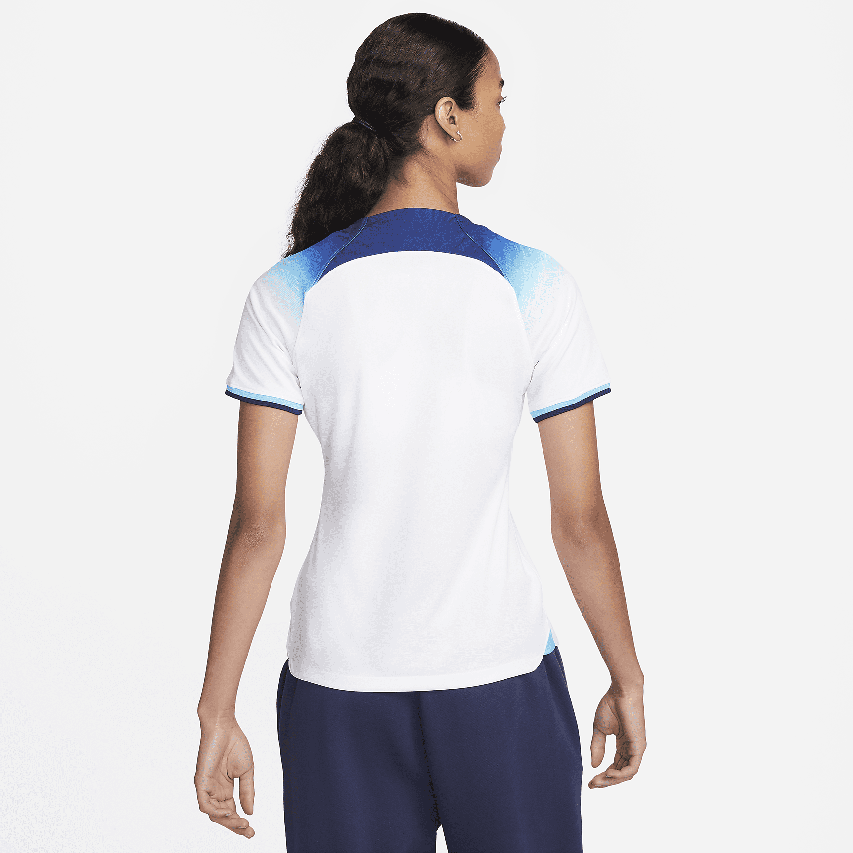 England 2022/23 Stadium Home Women's Nike Dri-FIT Soccer Jersey - White/Blue Fury/Blue Void