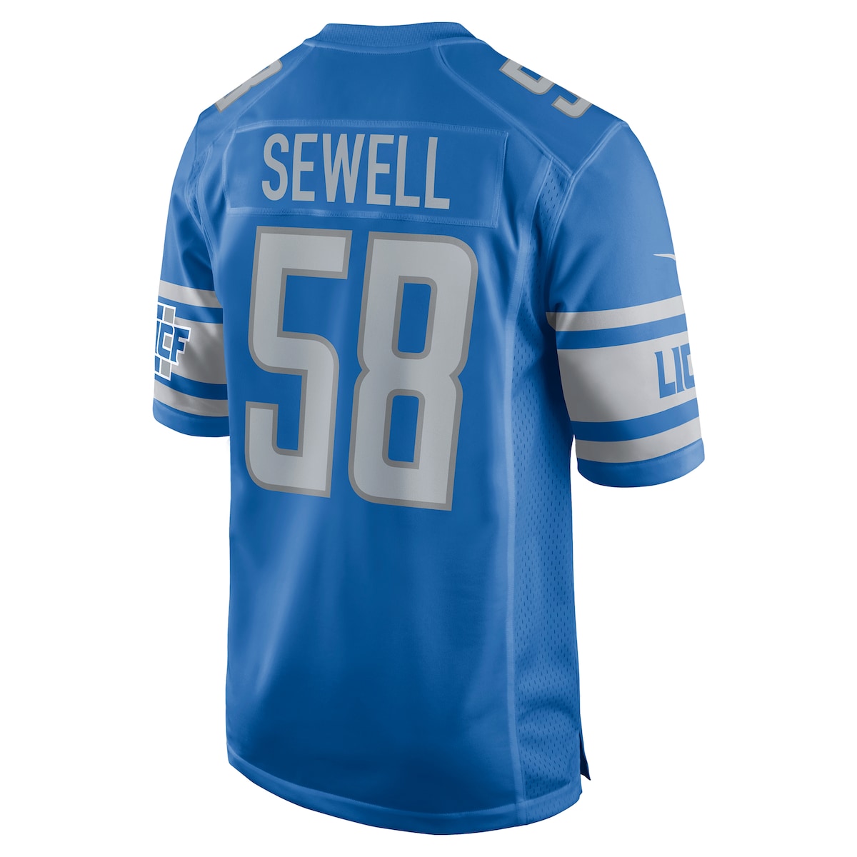 Men's Penei Sewell Nike Lions Game Jersey - Blue