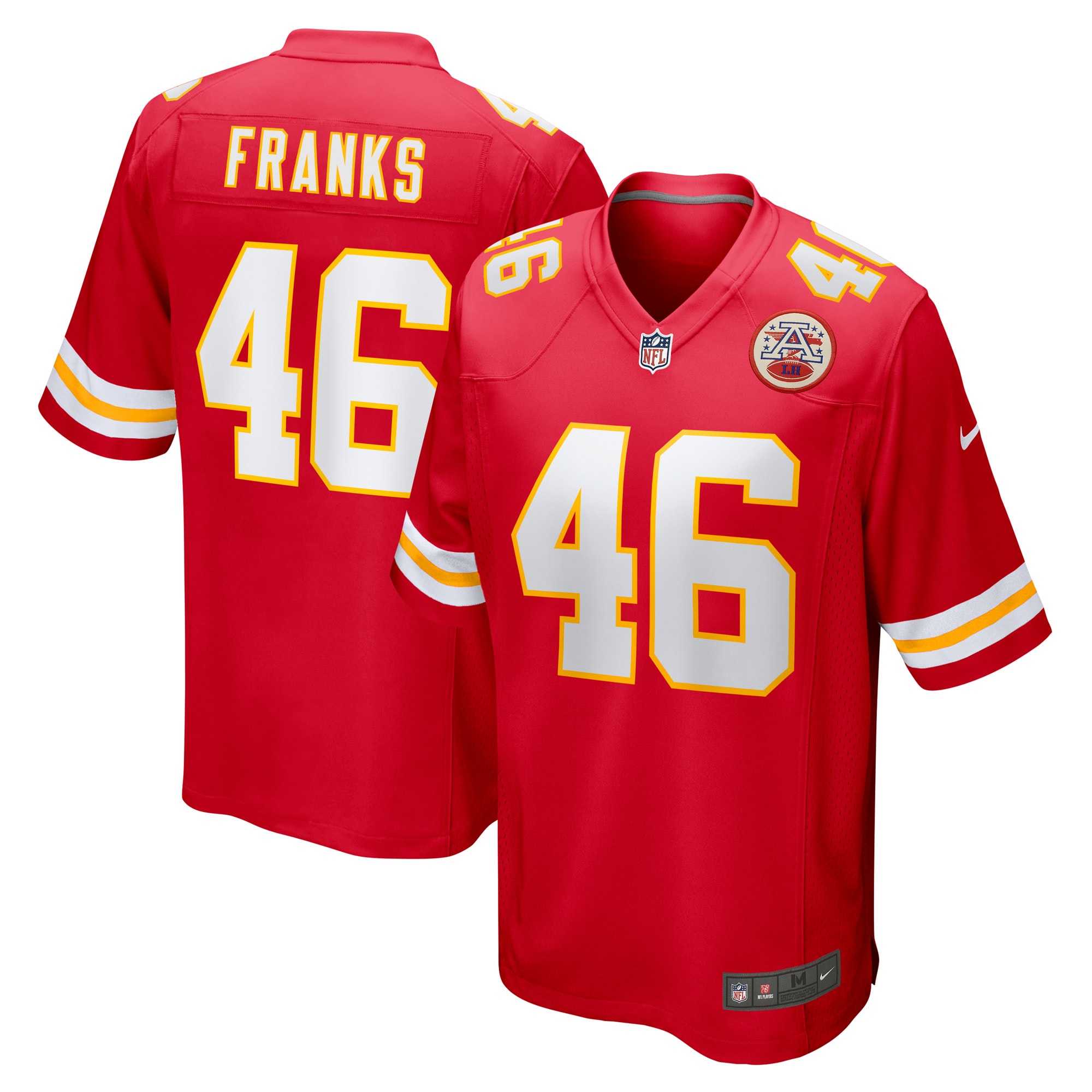 Jordan Franks Kansas City Chiefs Nike Game Player Jersey - Red