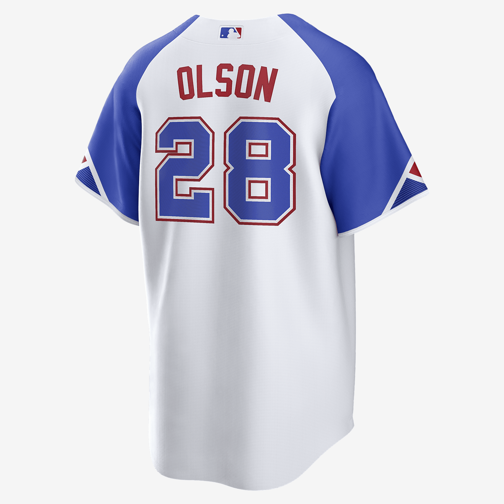 MLB Atlanta Braves City Connect (Matt Olson) Men's Replica Baseball Jersey - White/Royal Blue