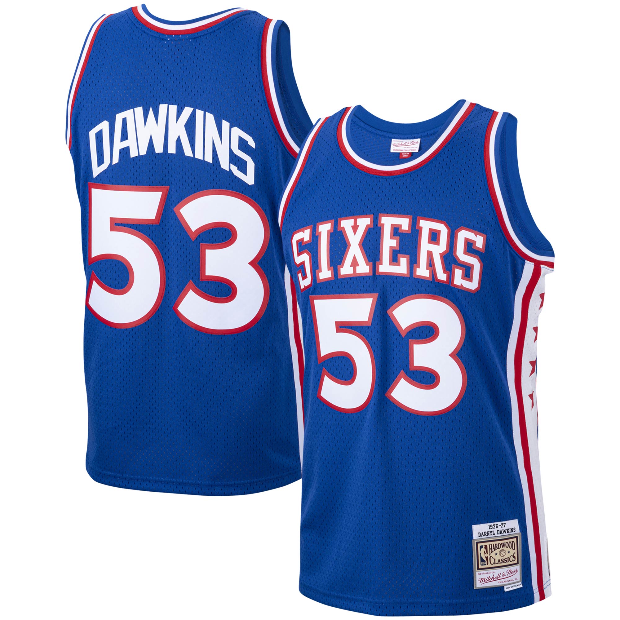Darryl Dawkins Philadelphia 76ers Mitchell & Ness Hardwood Classics Swingman Jersey - Royal