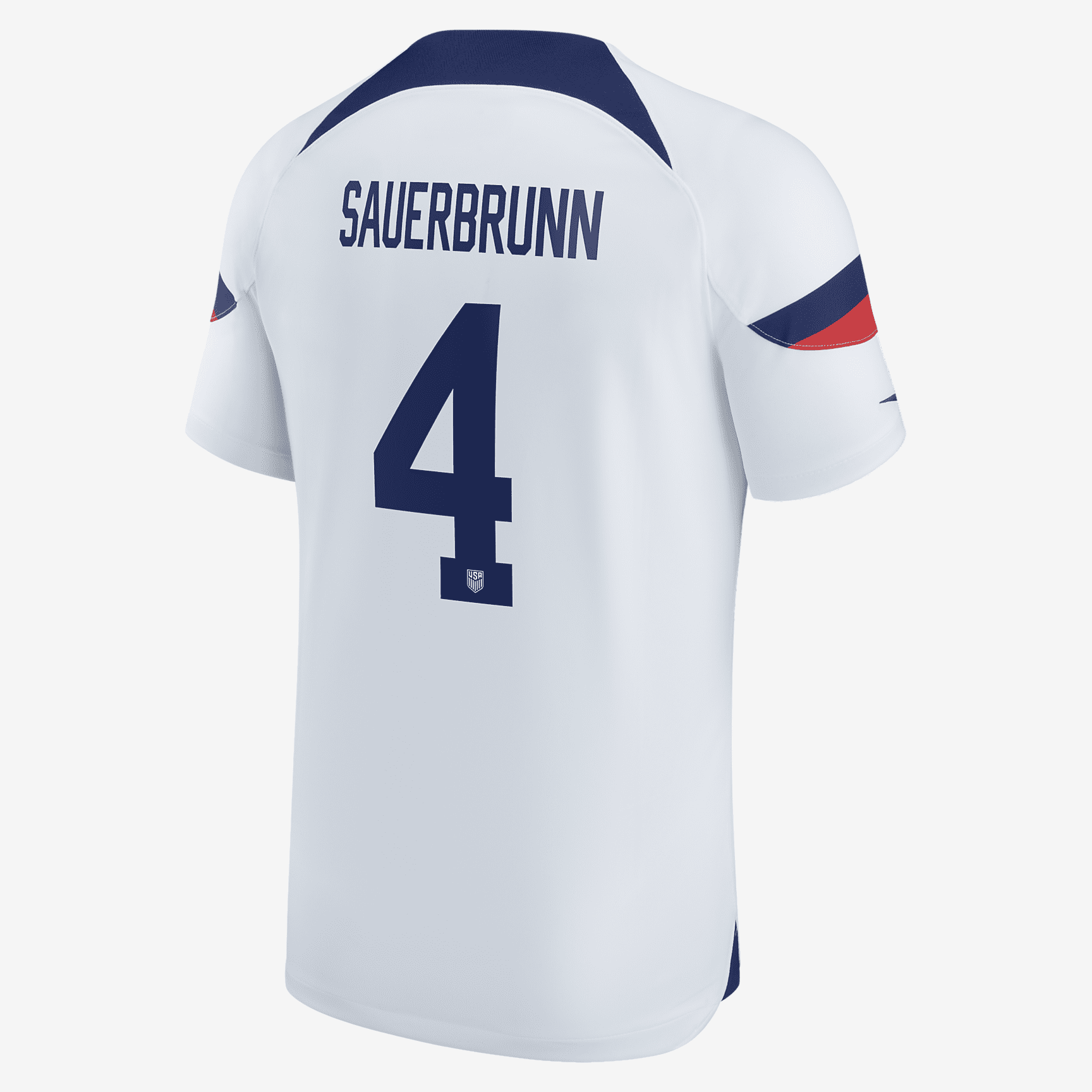 USWNT 2022/23 Stadium Home (Becky Sauerbrunn) Men's Nike Dri-FIT Soccer Jersey - White