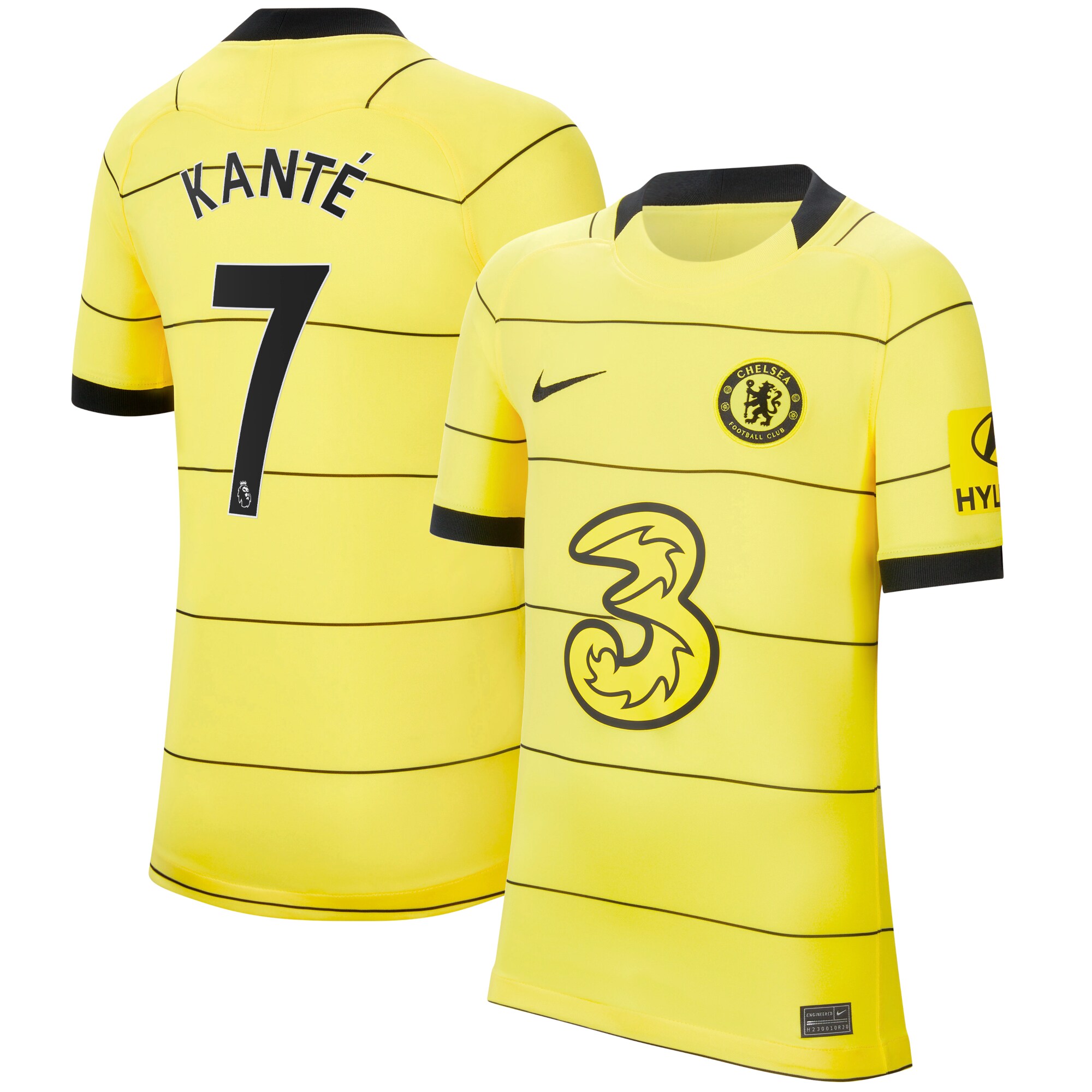 N'Golo Kanté Chelsea Nike Youth 2021/22 Away Breathe Stadium Player Jersey - Yellow
