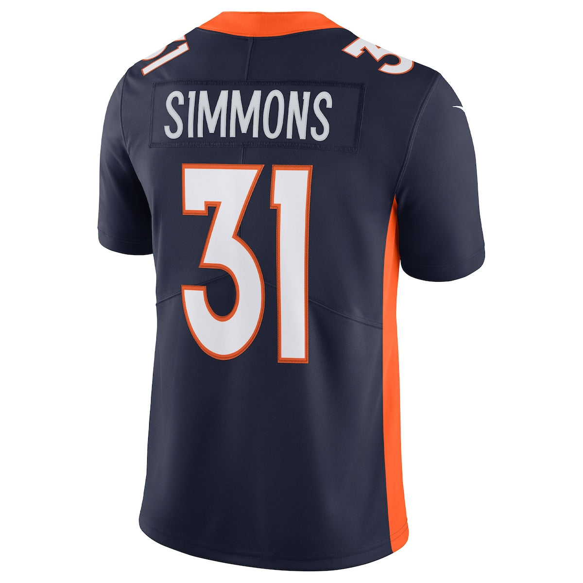 Men's Justin Simmons Nike Broncos Vapor Limited Jersey - Navy