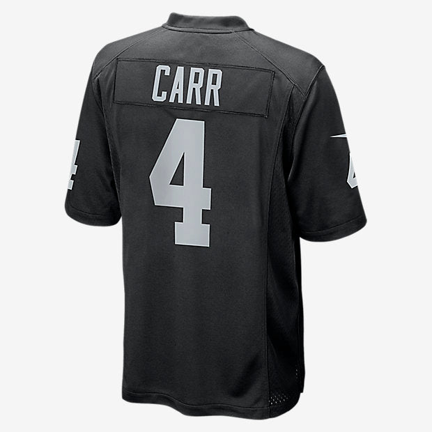 NFL Las Vegas Raiders Game (Derek Carr) Kids' Football Jersey - Black