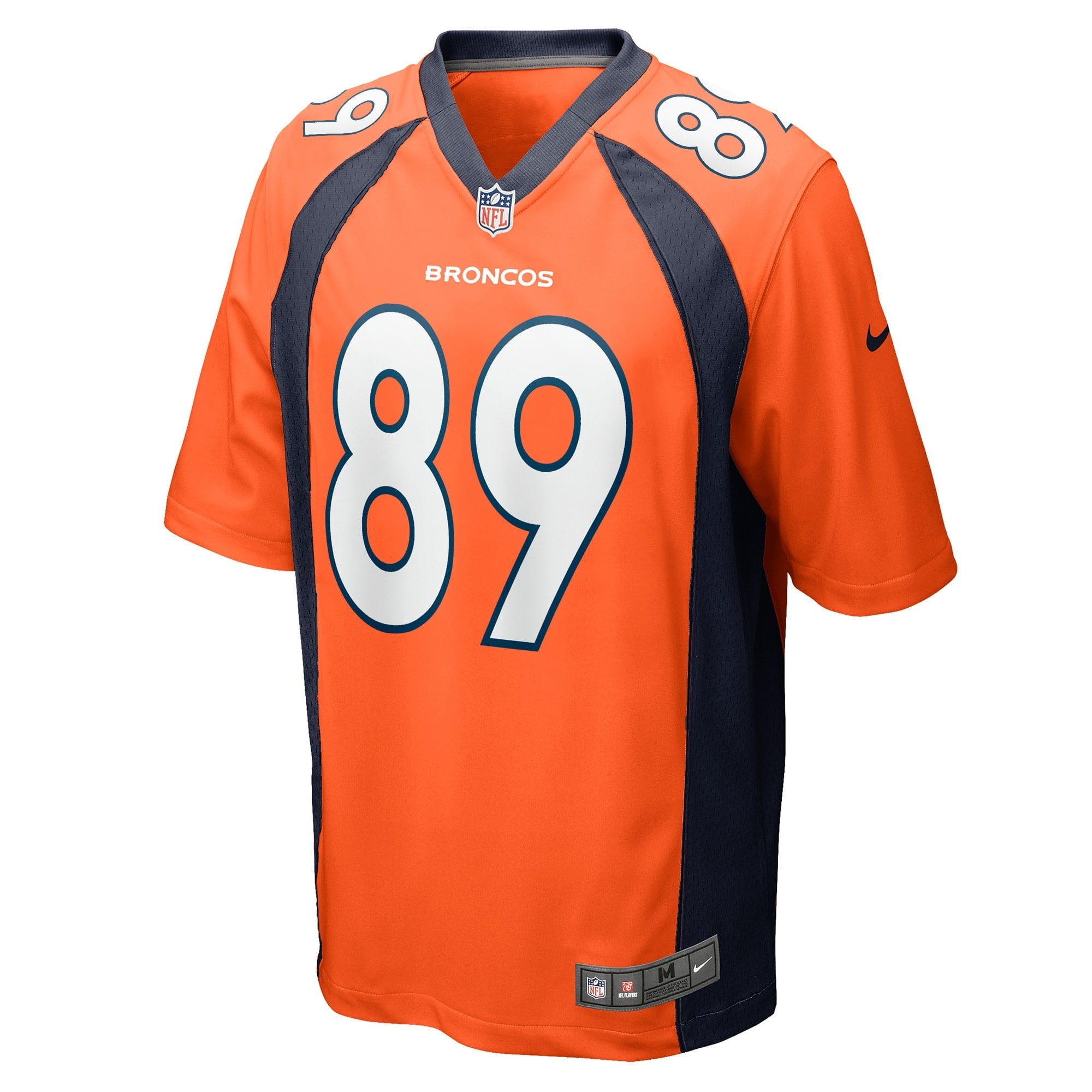 Men's Nike Brandon Johnson Orange Denver Broncos Game Player Jersey