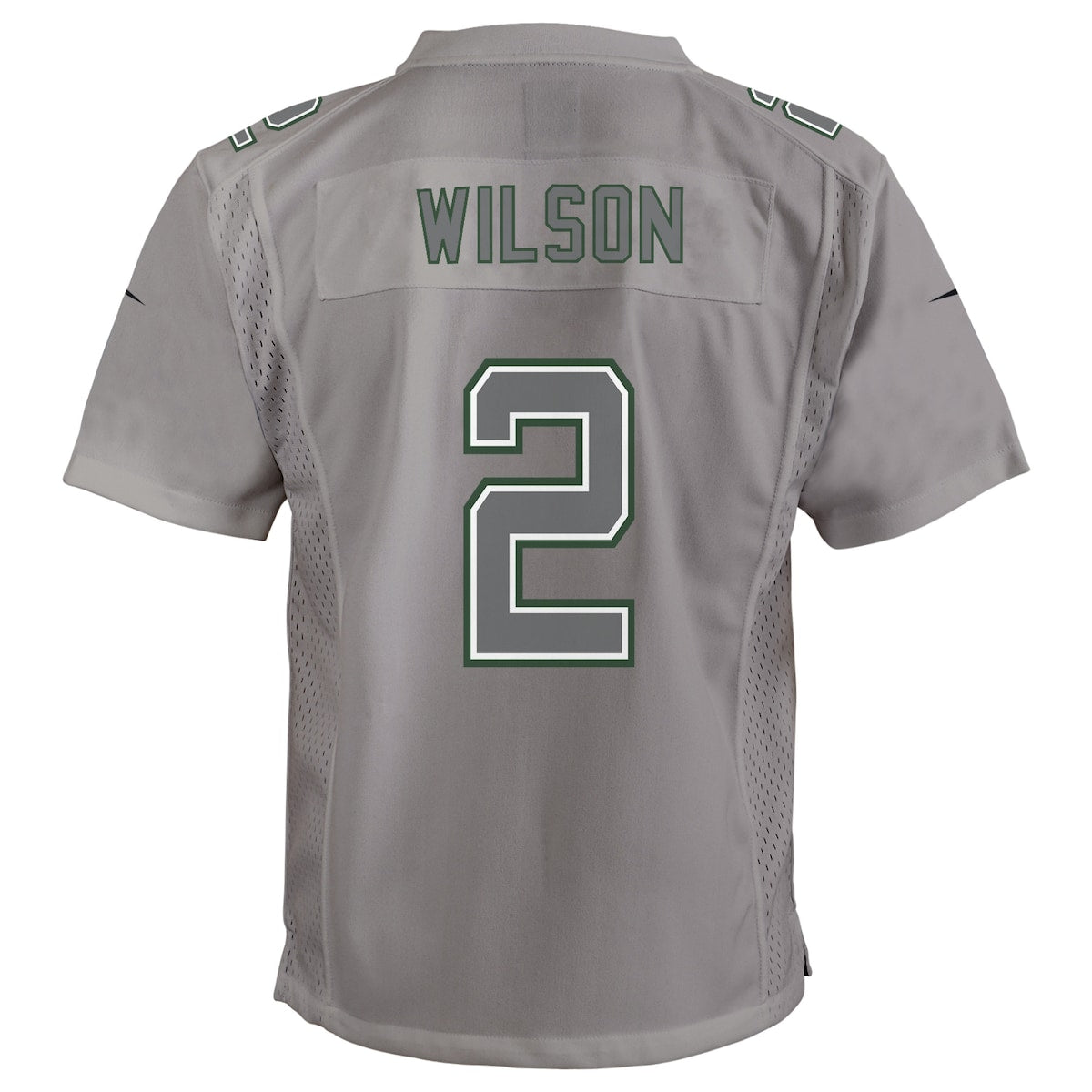 Boys' Grade School Zach Wilson Nike Jets Atmosphere Game Jersey - Grey