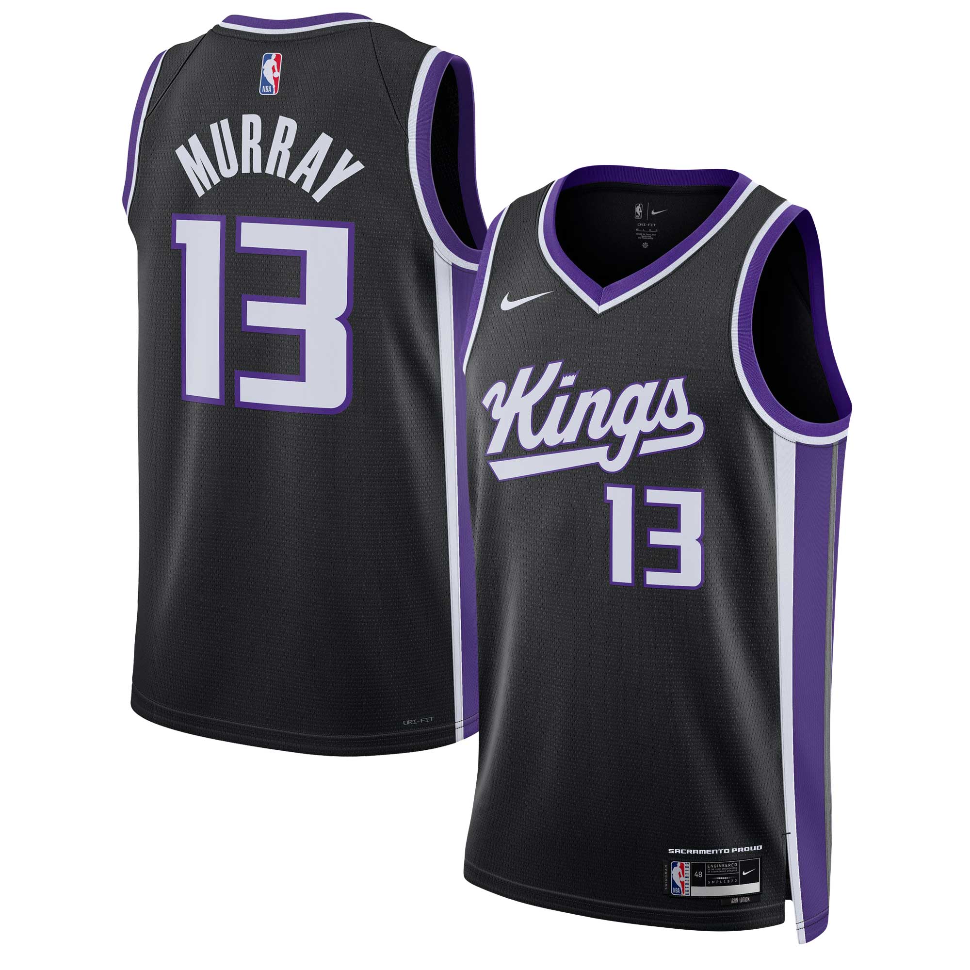 Keegan Murray Sacramento Kings Nike Unisex Swingman Jersey - Association Edition - Black