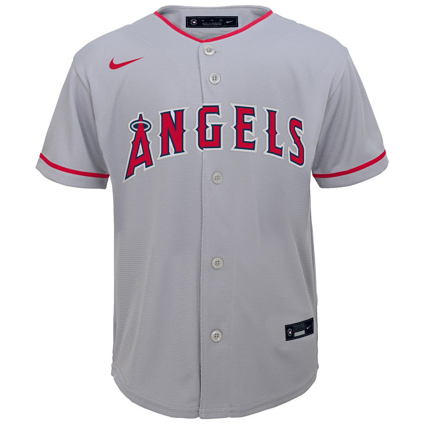 Youth Los Angeles Angels Mike Trout Gray Road Replica Player Jersey