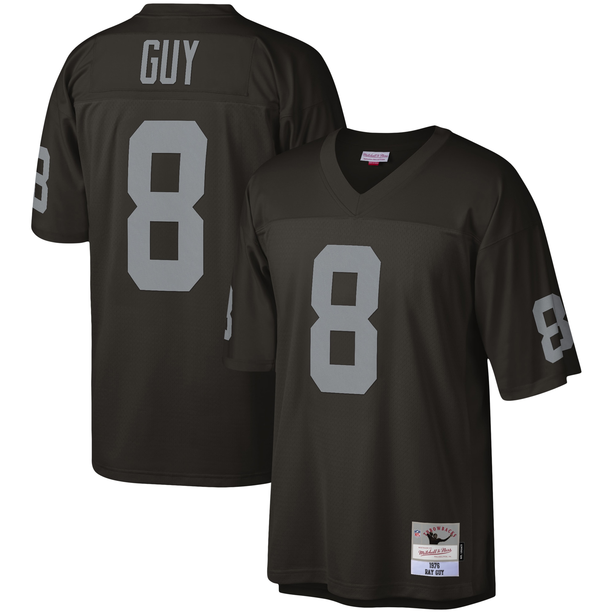 Ray Guy Las Vegas Raiders Mitchell & Ness 1976 Legacy Replica Jersey - Black