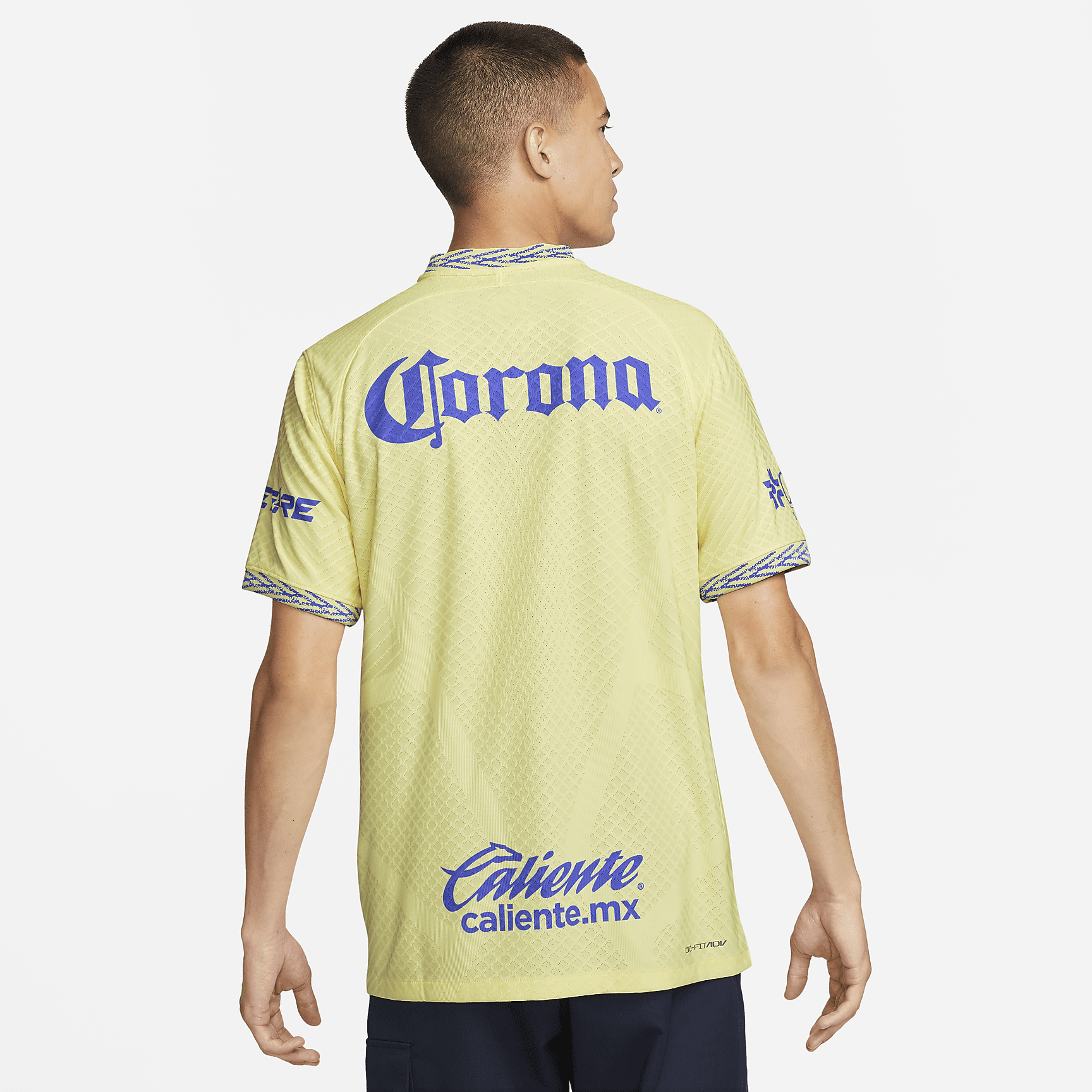 Club América 2022/23 Match Home Men's Nike Dri-FIT ADV Soccer Jersey - Lemon Chiffon/Medium Blue