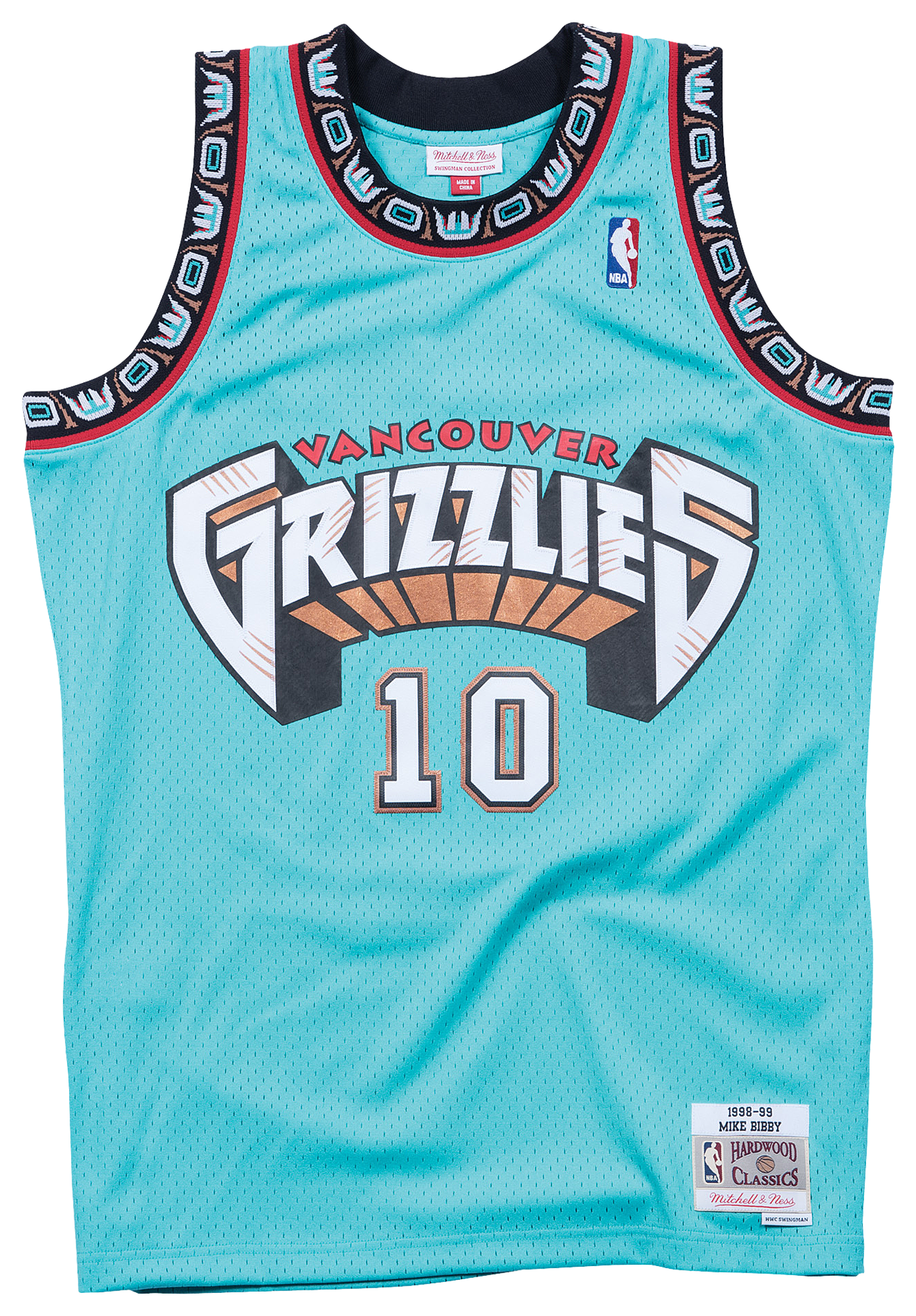 Men's Bibby Mike Mitchell & Ness Grizzlies Swingman Jersey - Aqua