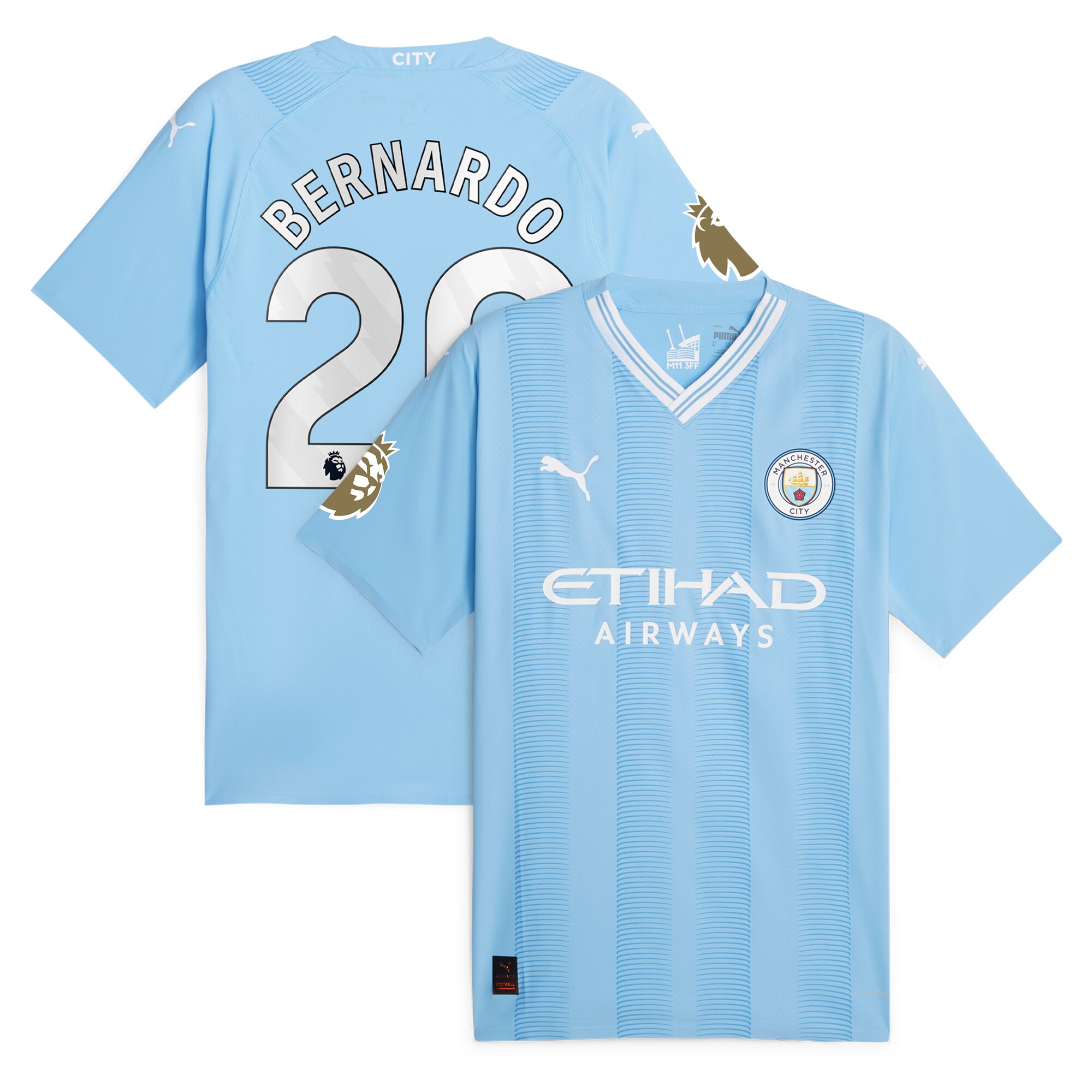 Bernardo Silva Manchester City Puma 2023/24 Authentic Player Jersey - Sky Blue