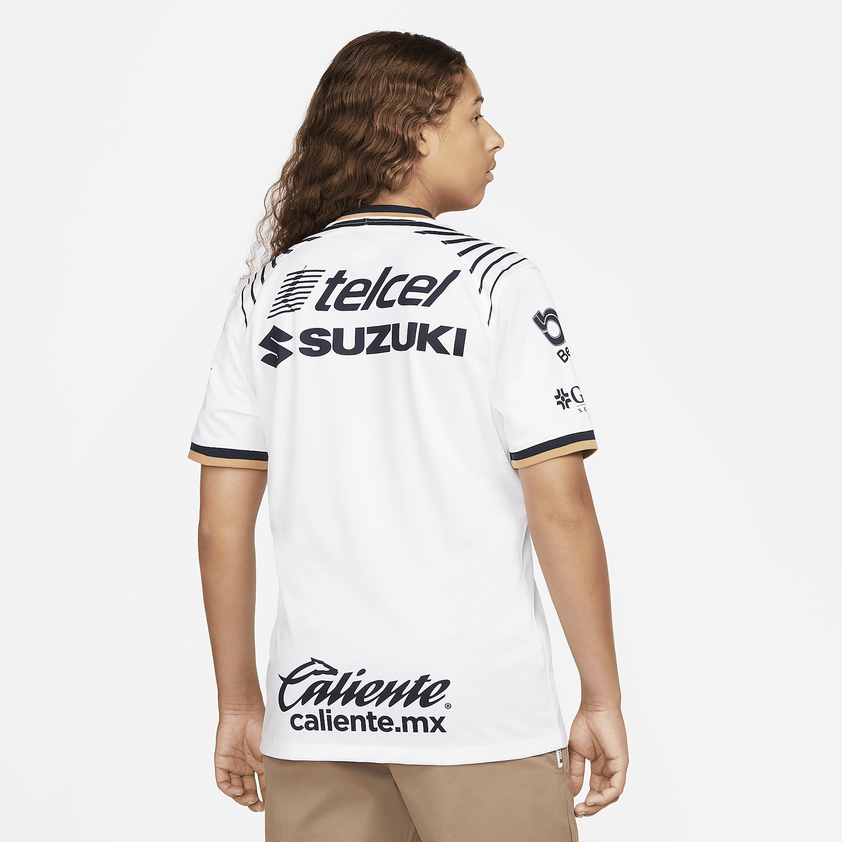 Pumas UNAM 2022/23 Stadium Home Men's Nike Dri-FIT Soccer Jersey - White/Obsidian