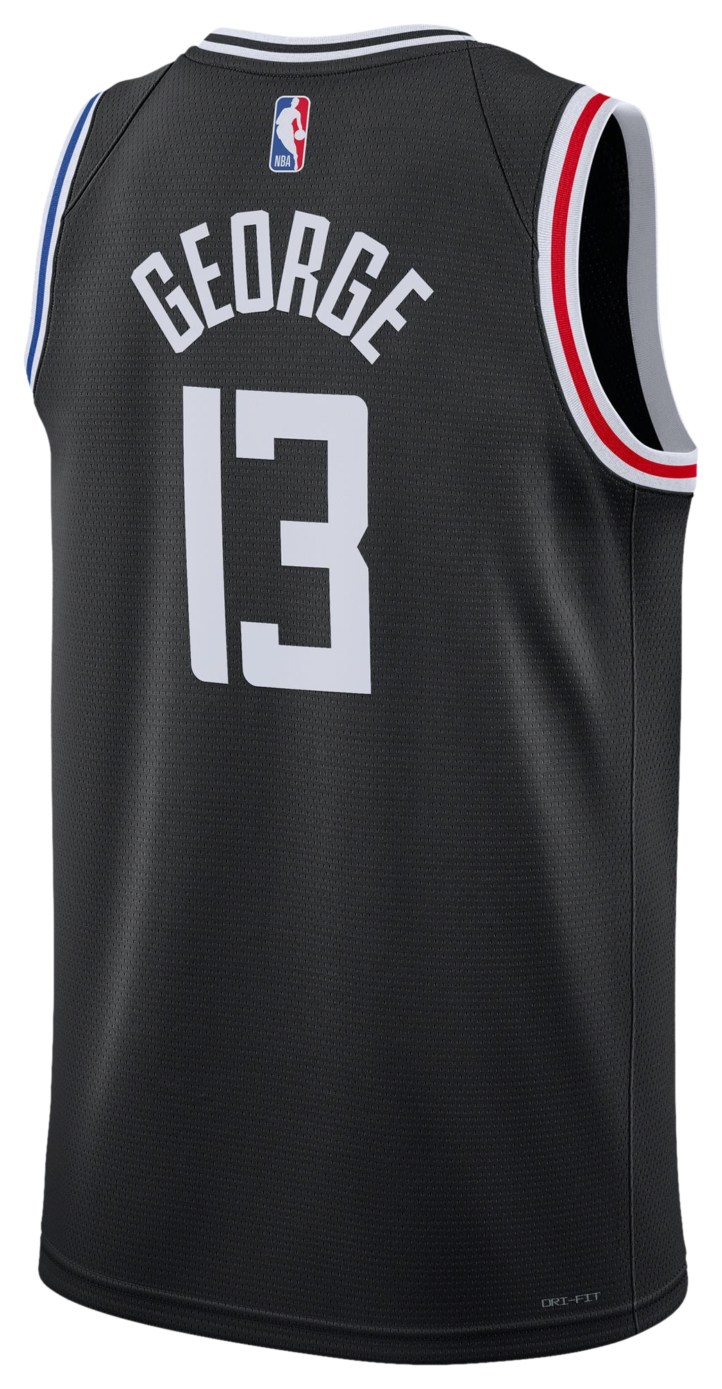 Men's George Paul Nike Clippers Swingman Jersey - Black