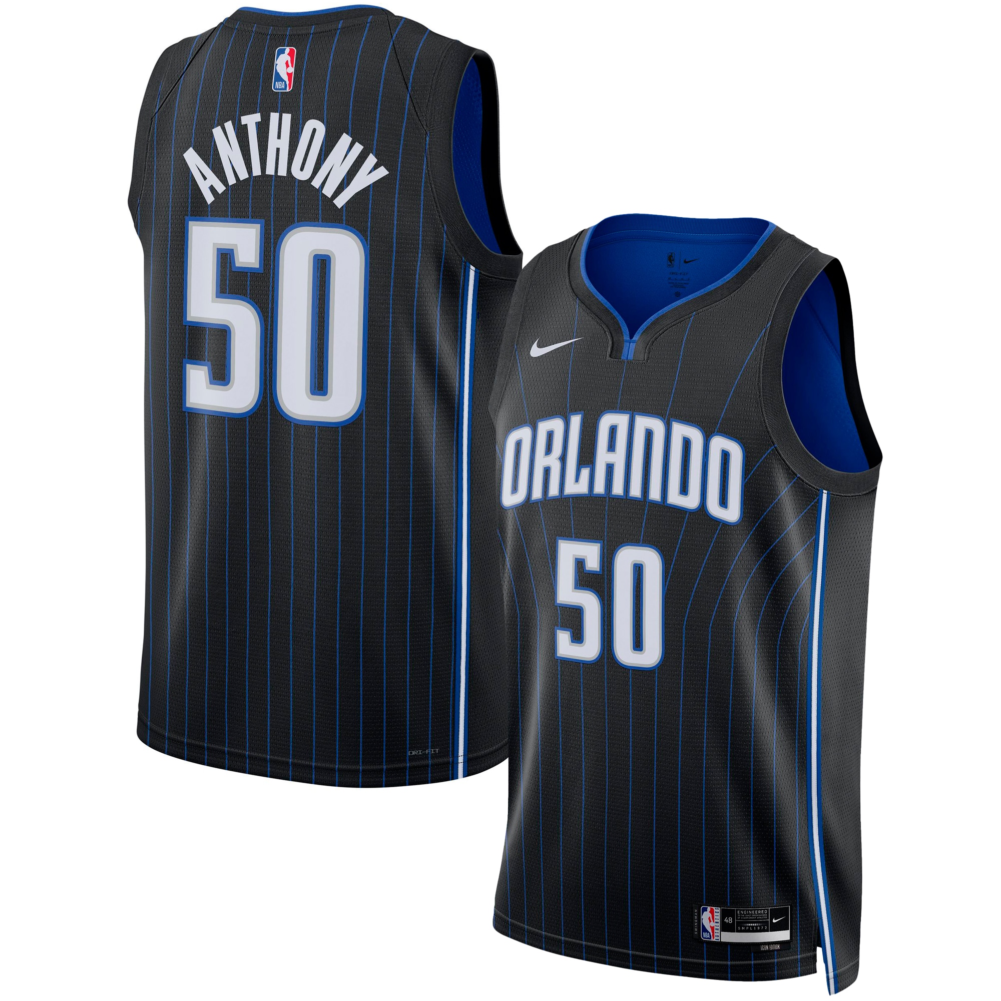 Cole Anthony Orlando Magic Nike Unisex Swingman Jersey - Association Edition - Black