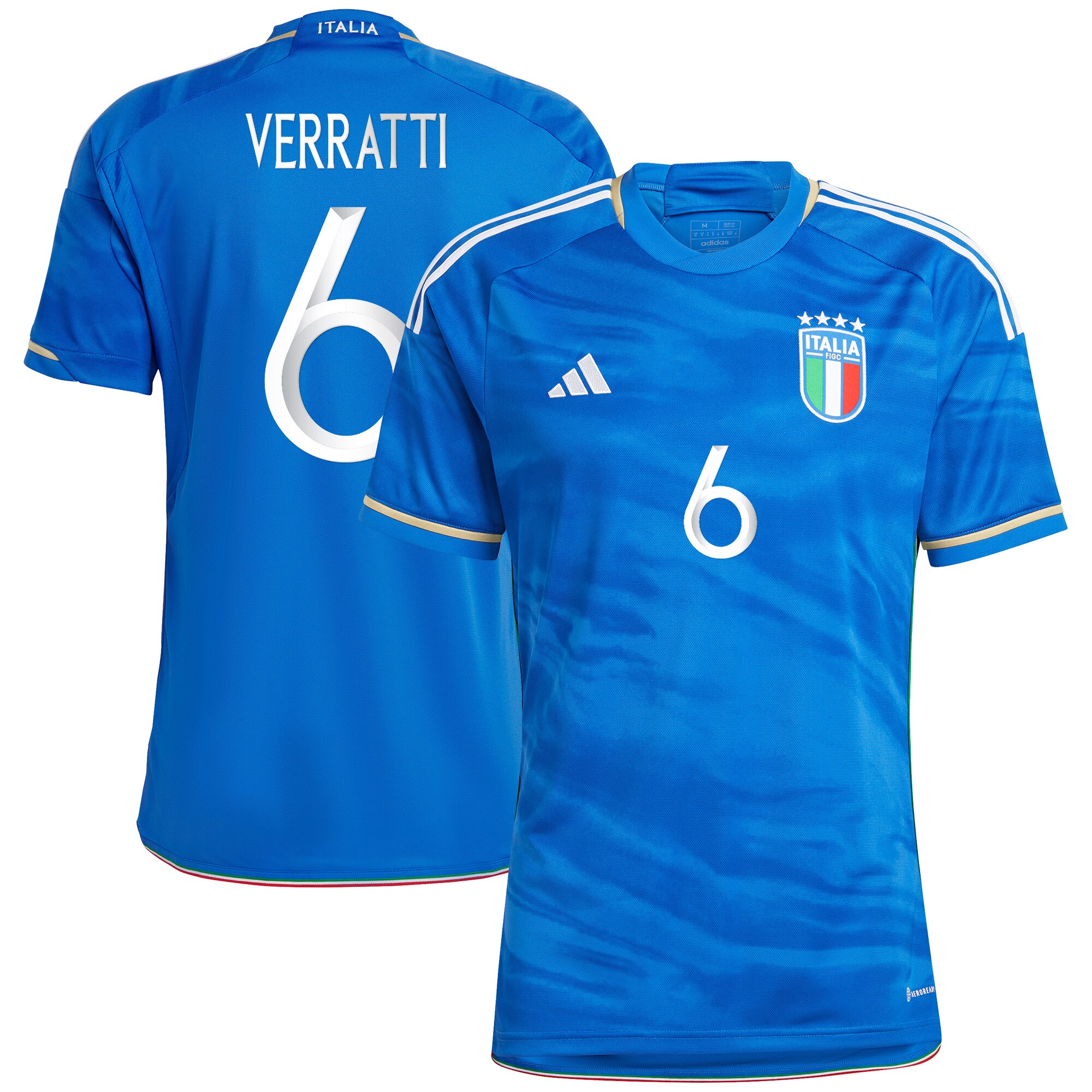 Marco Verratti Italy National Team adidas 2023 Home Replica Jersey - Blue