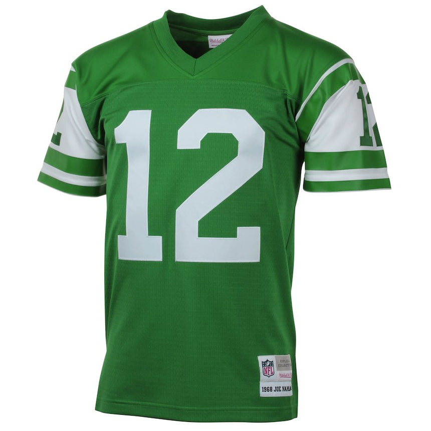 Mens New York Jets Joe Namath Mitchell & Ness Green 1968 Retired Player Vintage Replica Jersey
