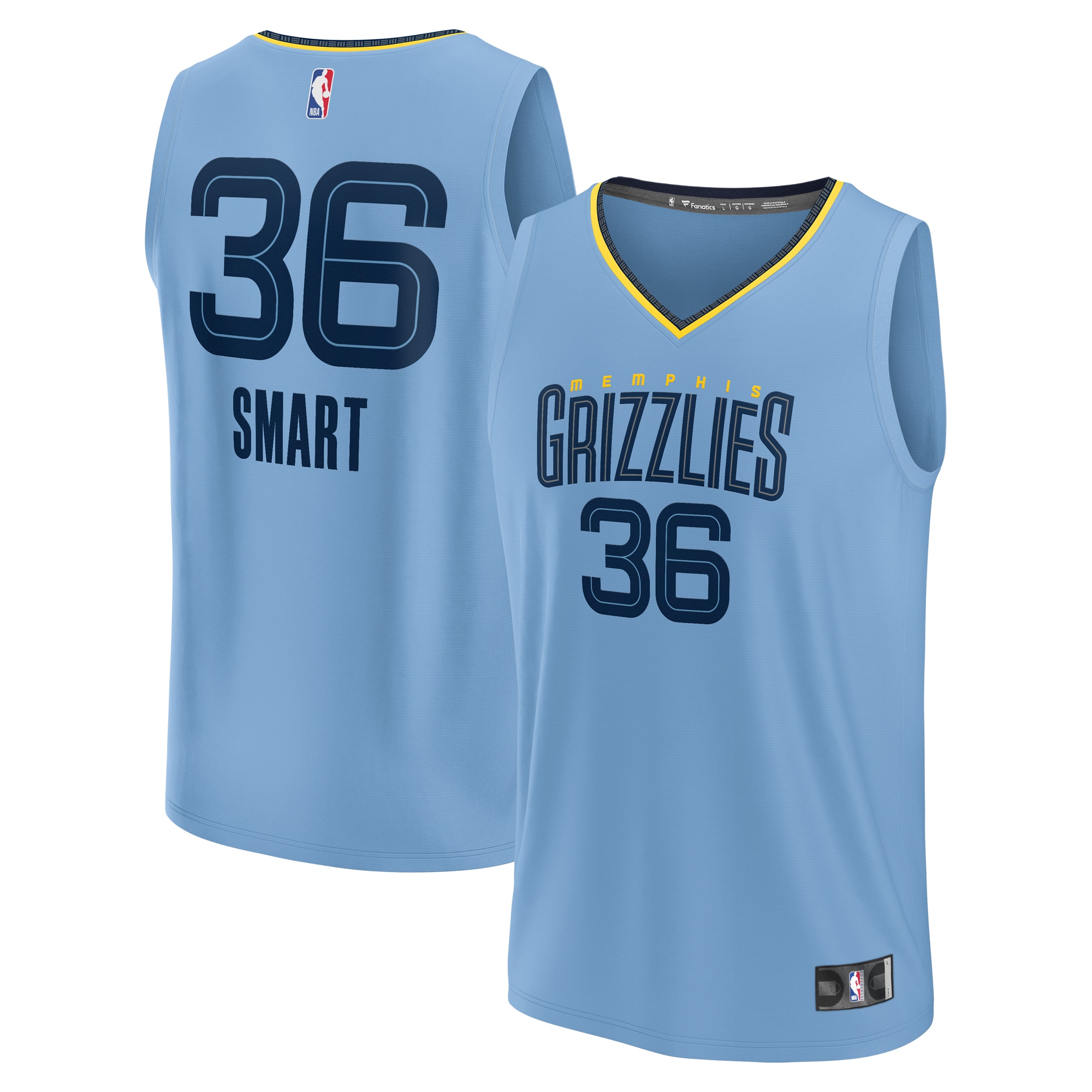 Marcus Smart Memphis Grizzlies Fanatics Branded Youth Fast Break Player Jersey - Statement Edition - Light Blue