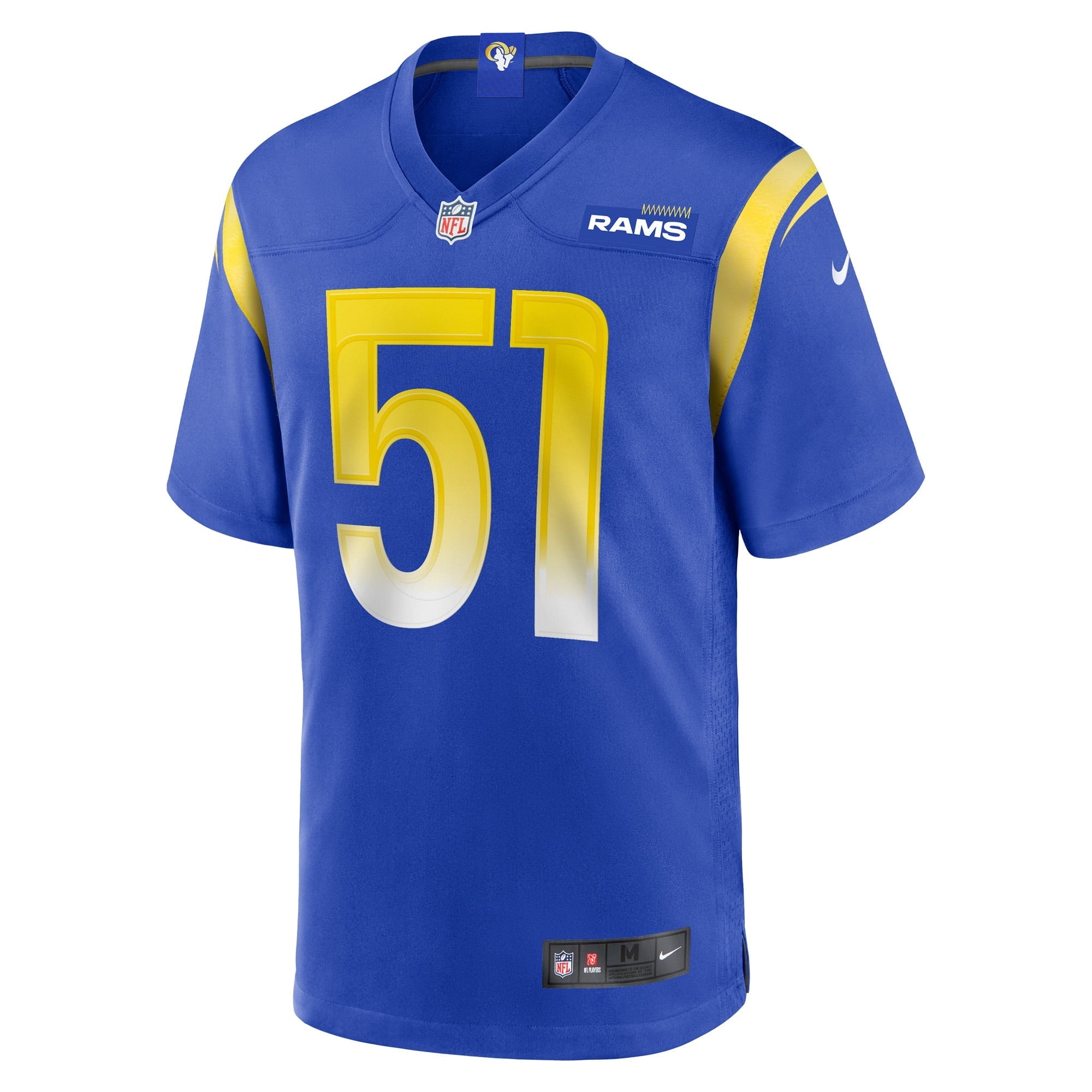 Men's Nike Benton Whitley Royal Los Angeles Rams Game Player Jersey