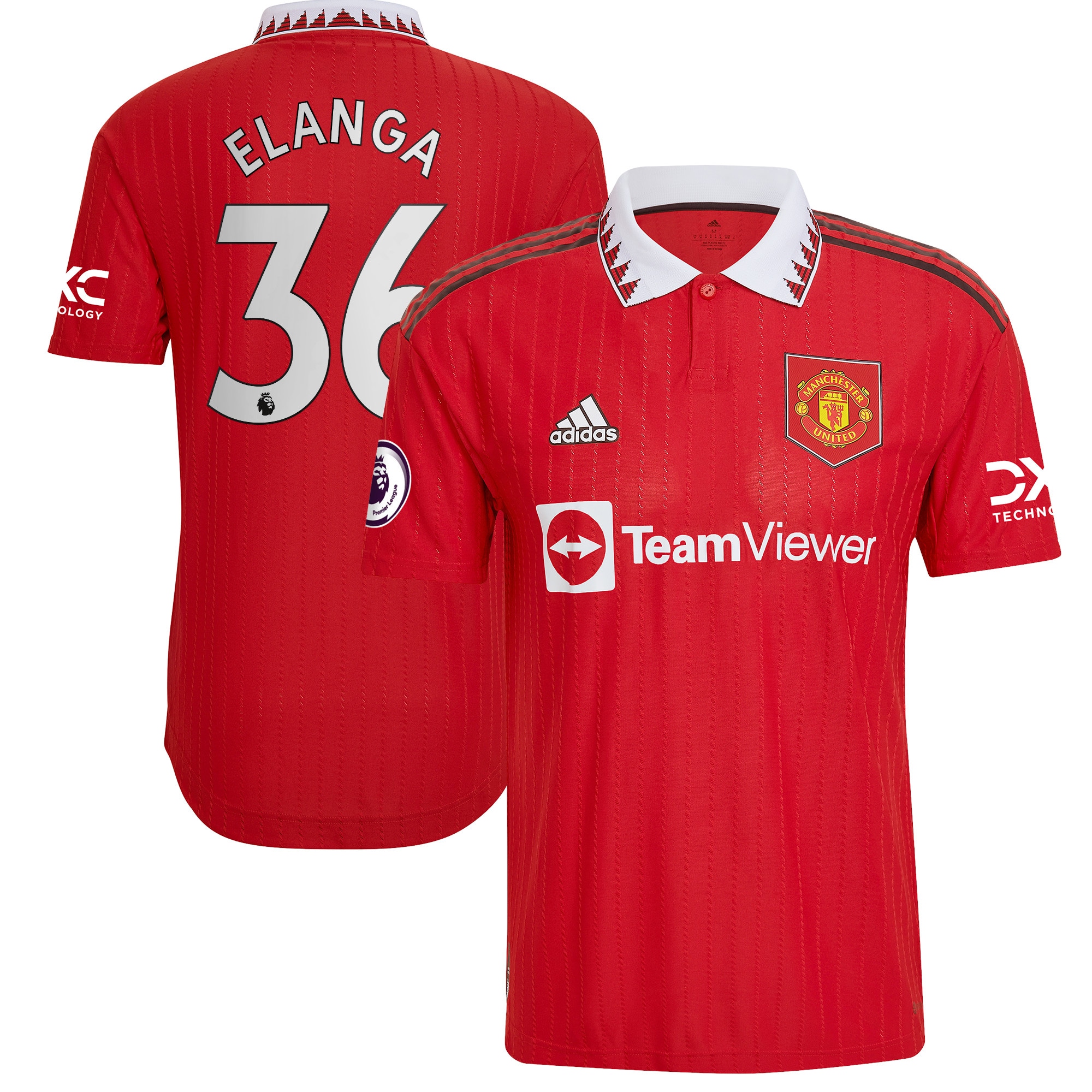 Anthony Elanga Manchester United adidas 2022/23 Home Authentic Player Jersey - Red