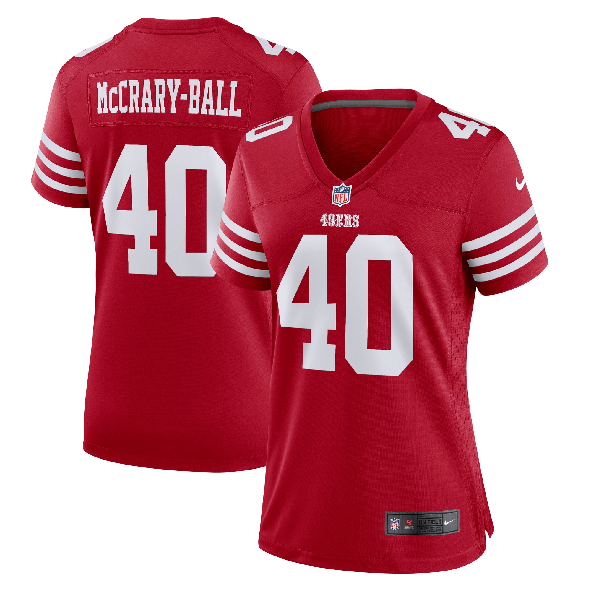 Marcelino McCrary-Ball San Francisco 49ers Nike Women's Game Player Jersey - Scarlet