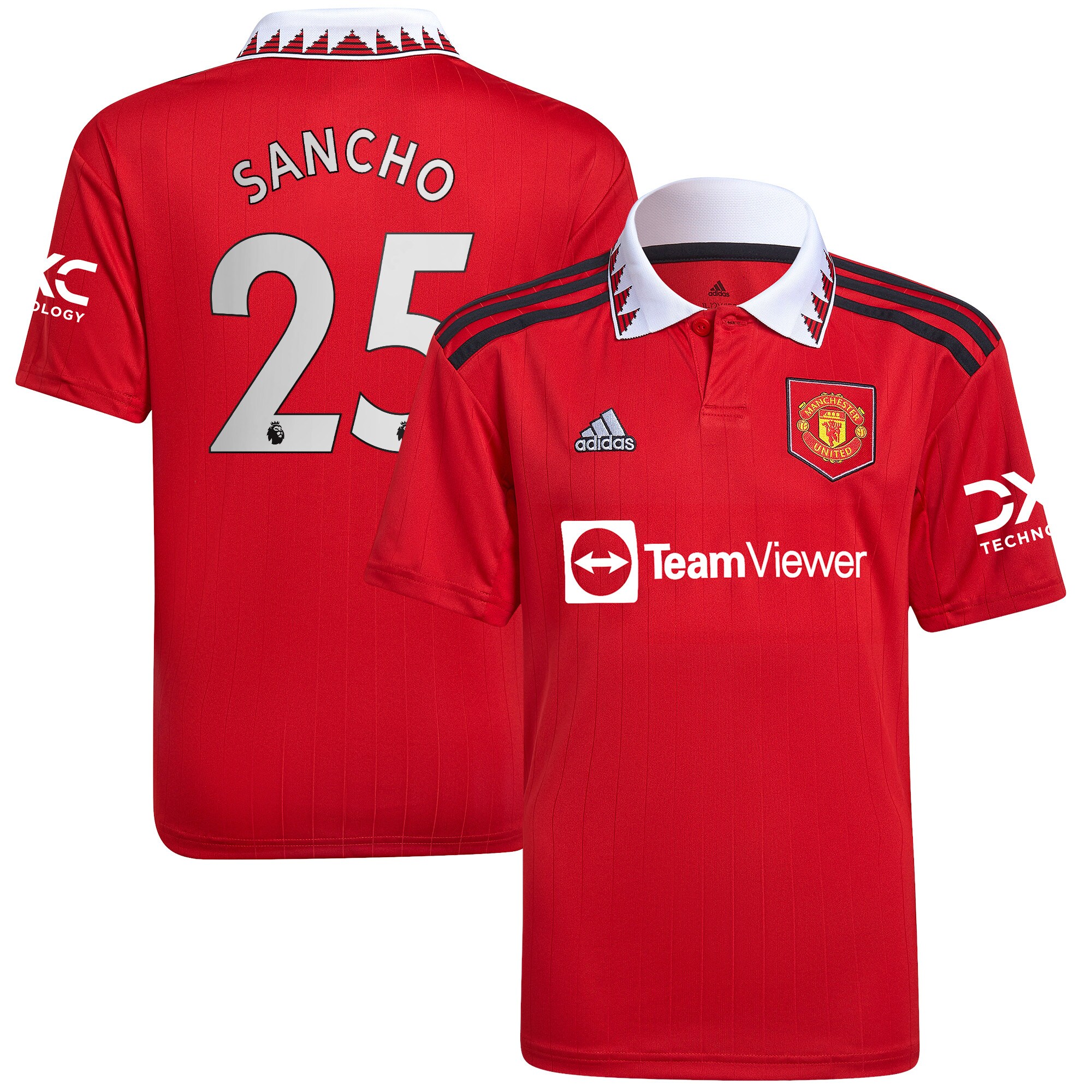 Jadon Sancho Manchester United adidas Youth 2022/23 Home Replica Player Jersey - Red