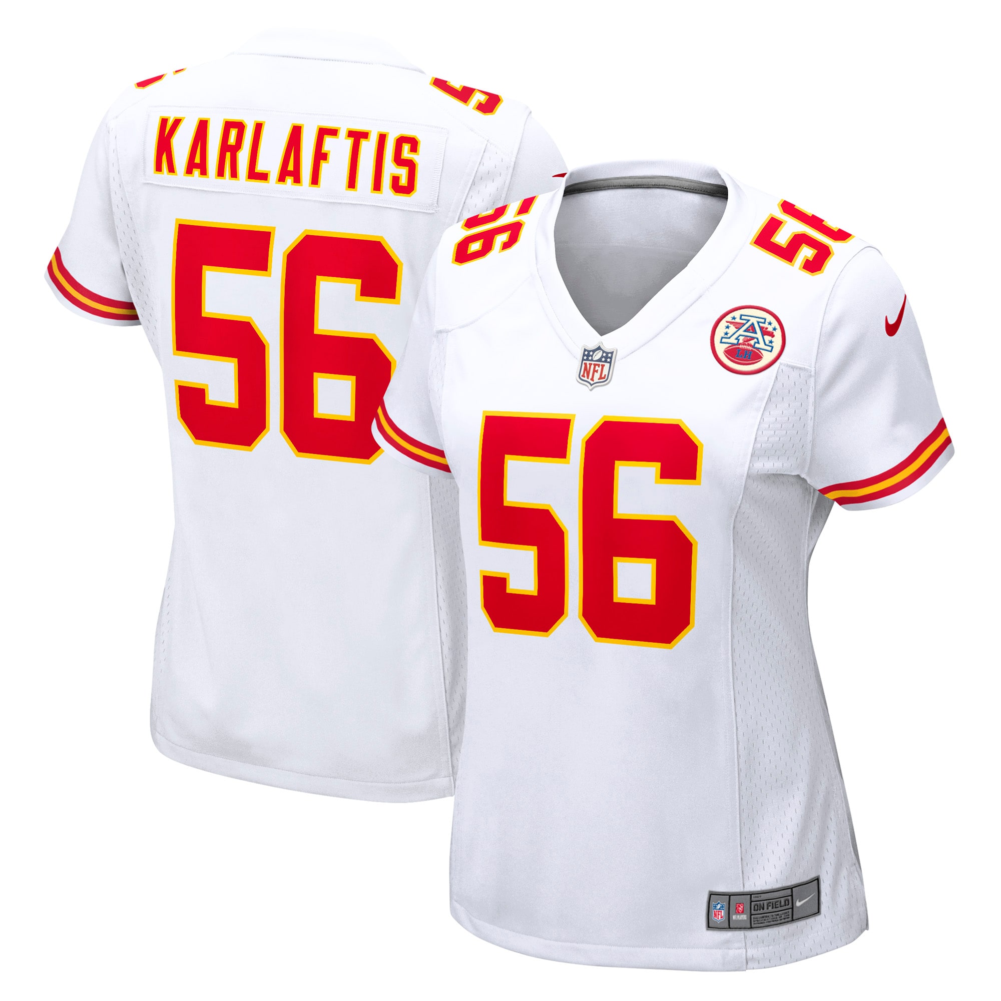 George Karlaftis Kansas City Chiefs Nike Women's Away Game Player Jersey - White