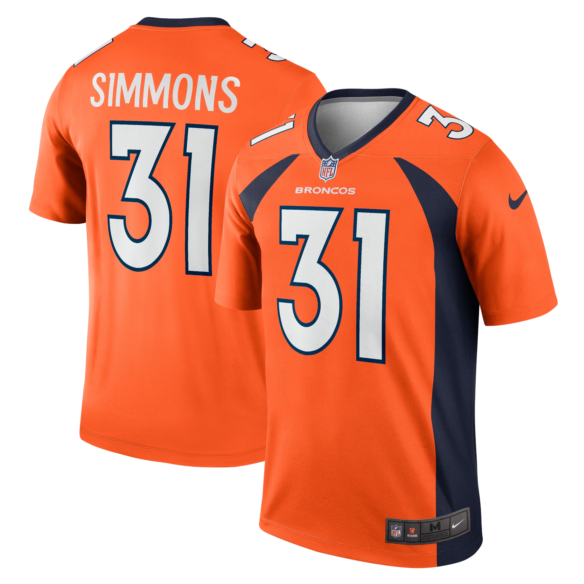 Justin Simmons Denver Broncos Nike Legend Jersey - Orange