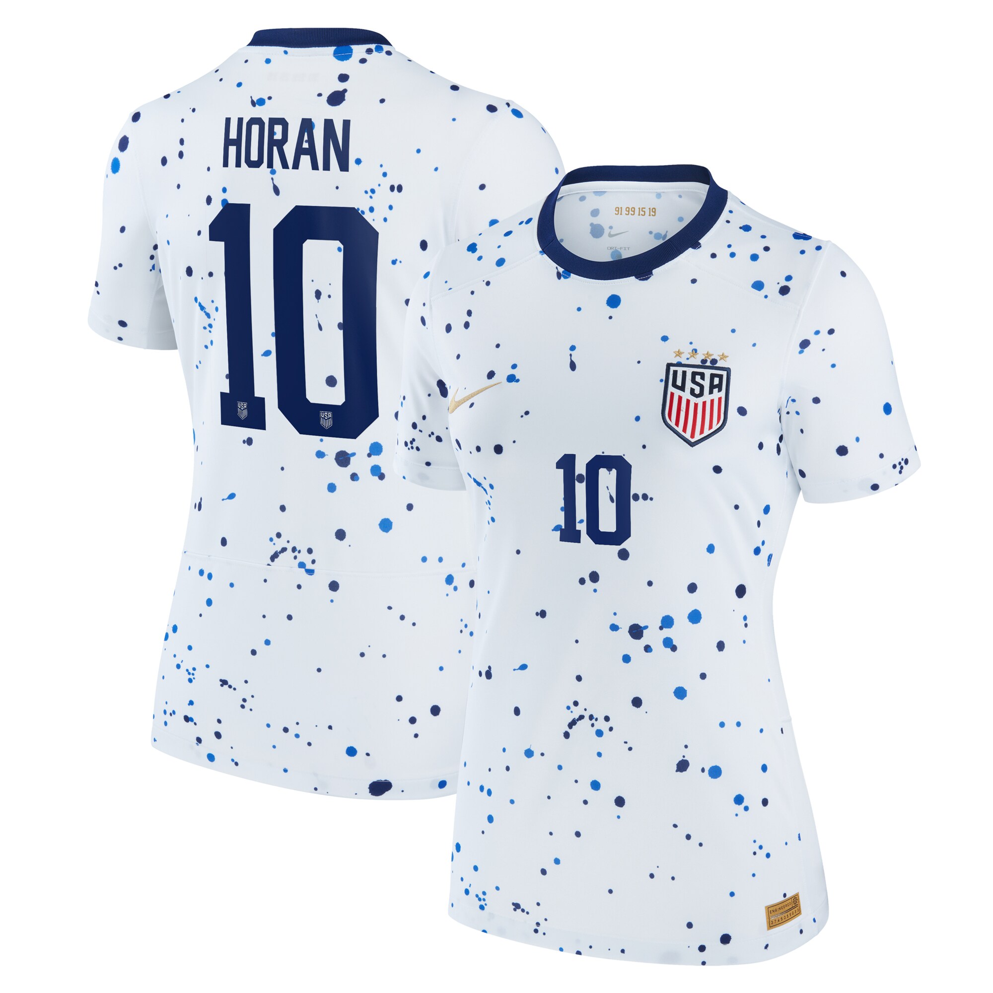 Lindsey Horan USWNT Nike Women's 2023 Home Replica Jersey - White
