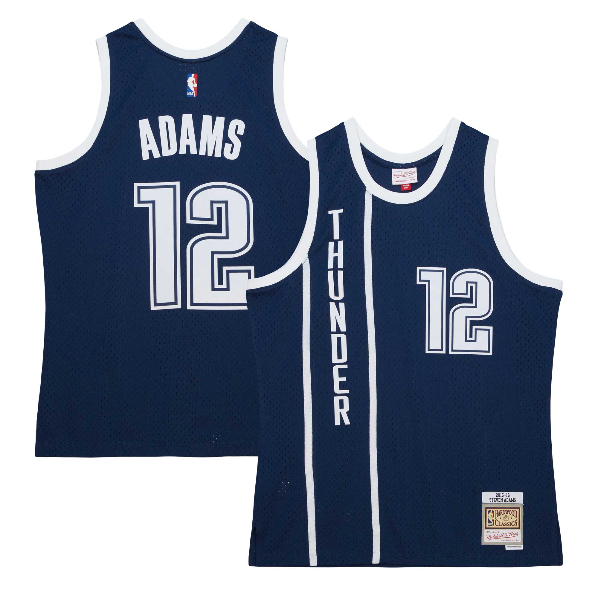 Steven Adams Oklahoma City Thunder Mitchell & Ness Hardwood Classics Swingman Jersey - Navy