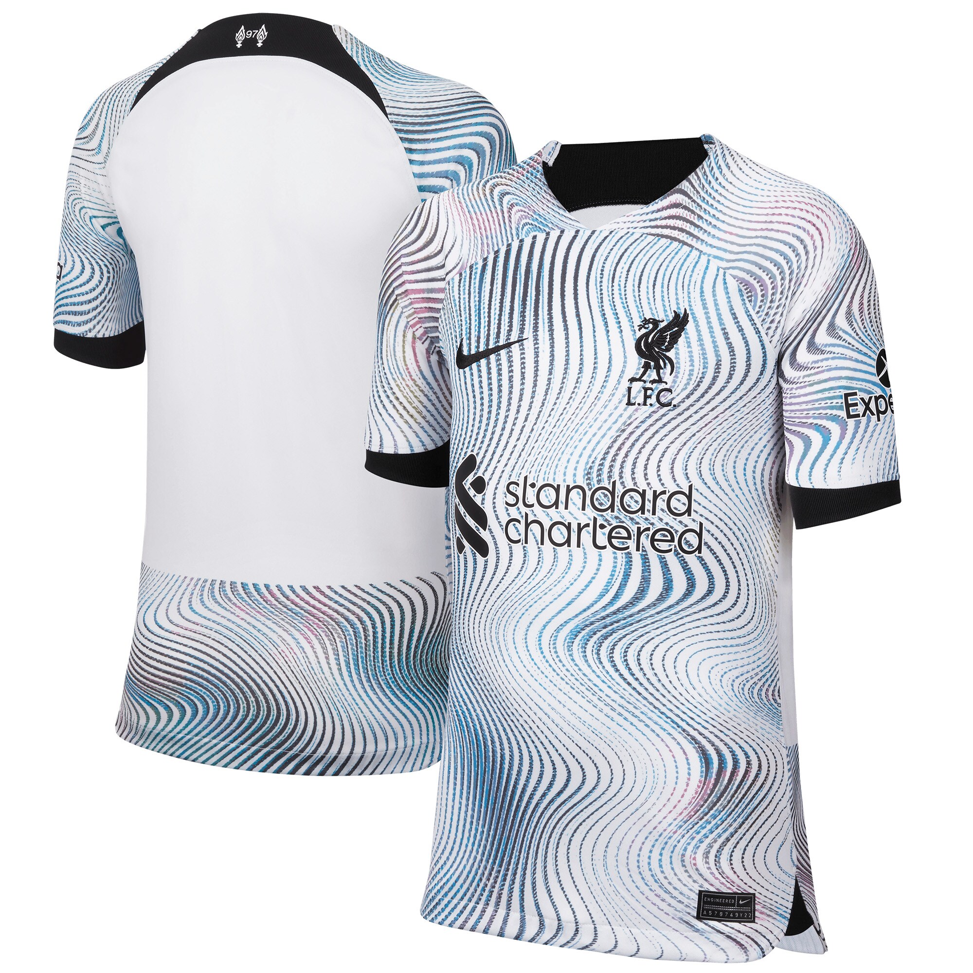 Liverpool Nike Youth 2022/23 Away Breathe Stadium Replica Jersey - White