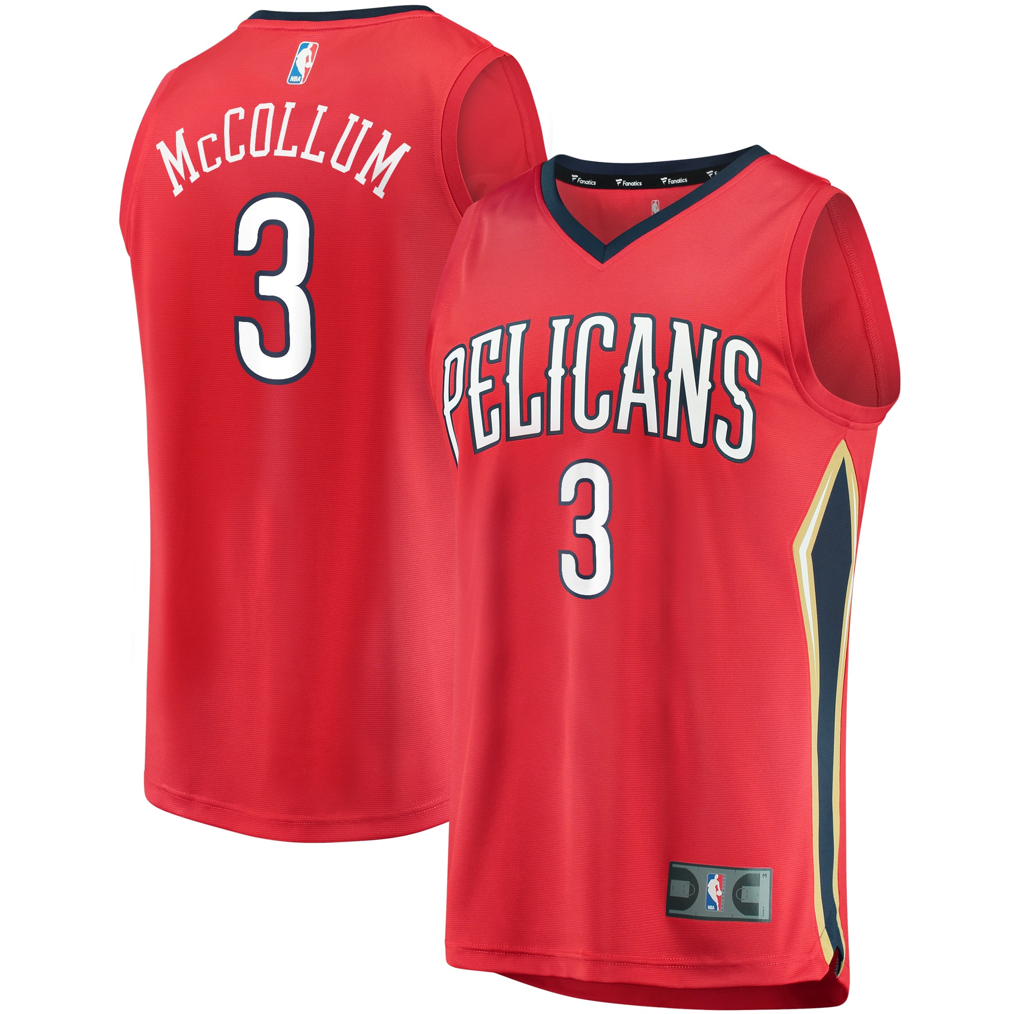 C.J. McCollum New Orleans Pelicans Fanatics Branded Fast Break Replica Player Jersey - Statement Edition - Red