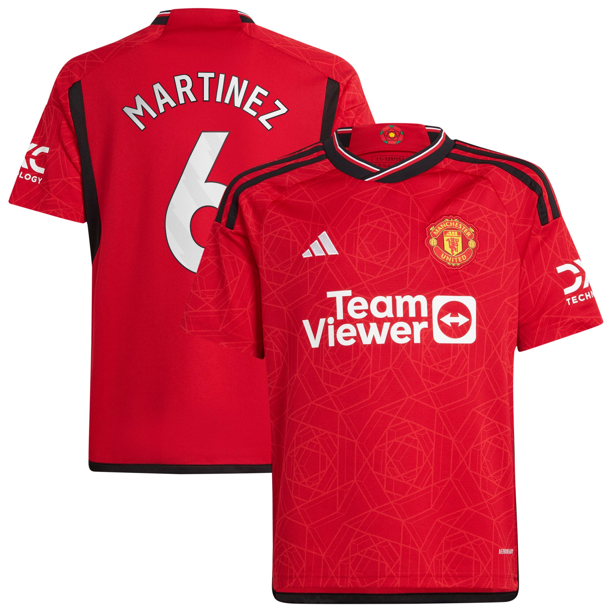 Lisandro Martínez Manchester United adidas Youth 2023/24 Home Replica Player Jersey - Red