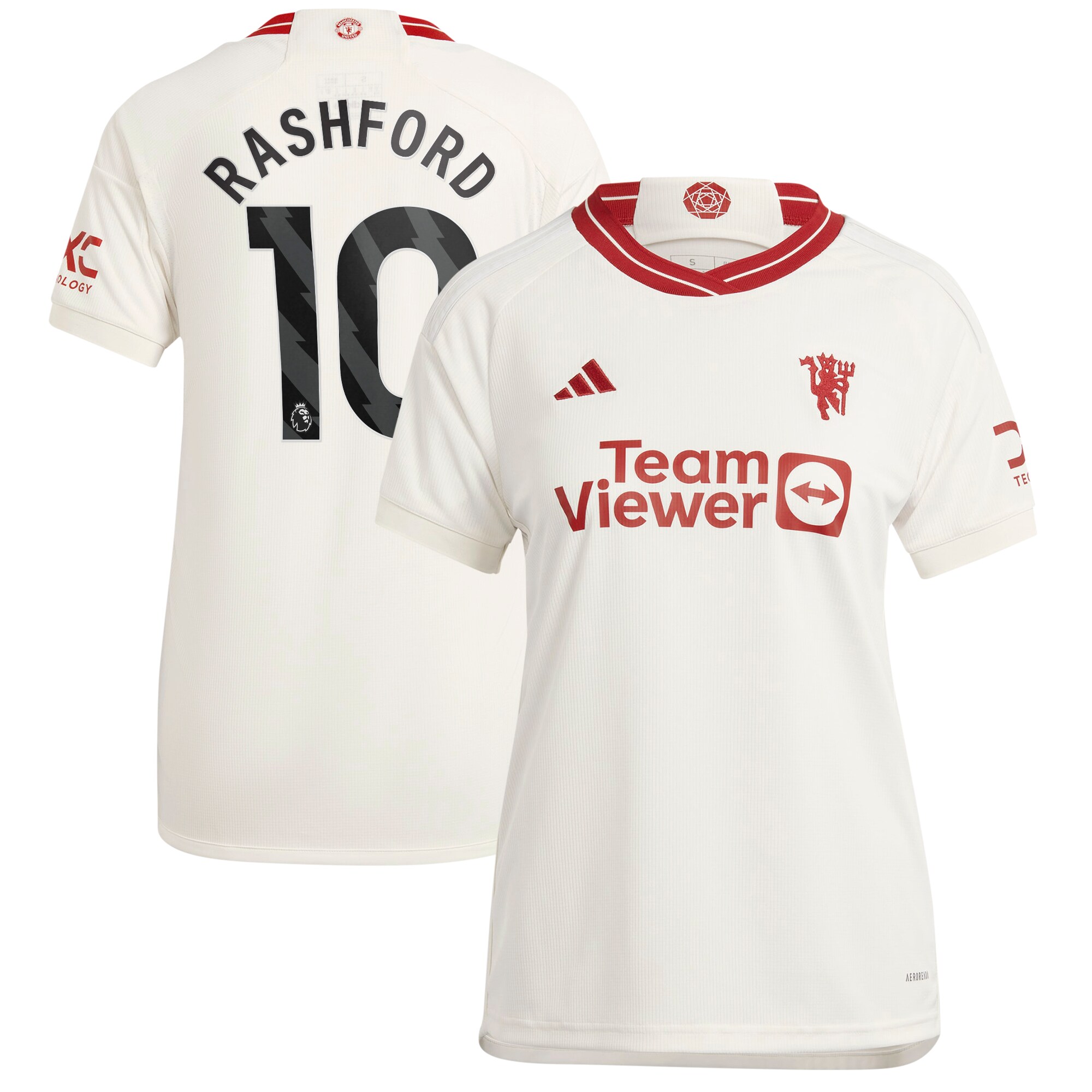 Marcus Rashford Manchester United adidas 2023/24 Third Replica Player Jersey - White