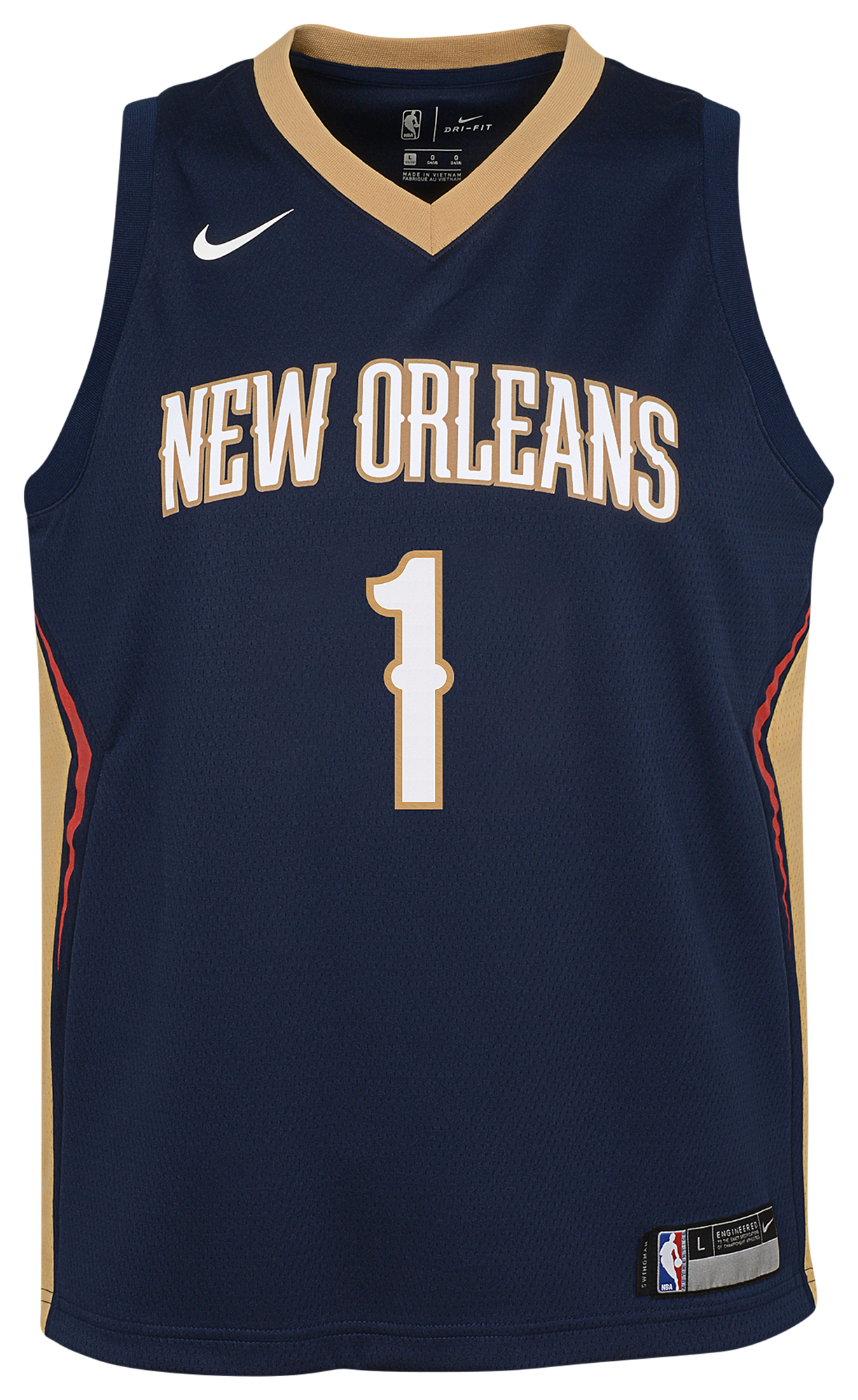 Boys' Grade School Williamson Zion Nike Pelicans Swingman Jersey - Navy