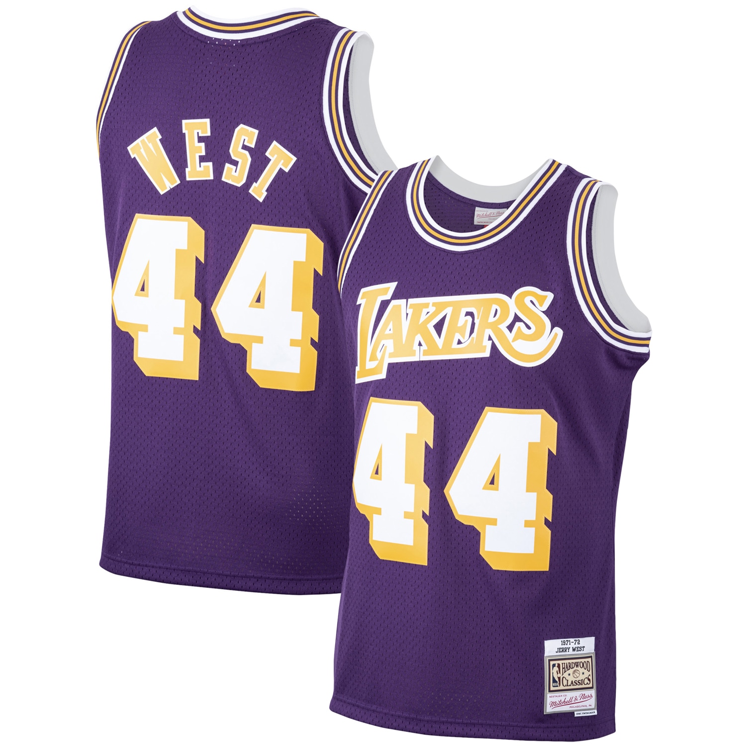 Jerry West Los Angeles Lakers Mitchell & Ness Hardwood Classics Swingman Jersey - Purple