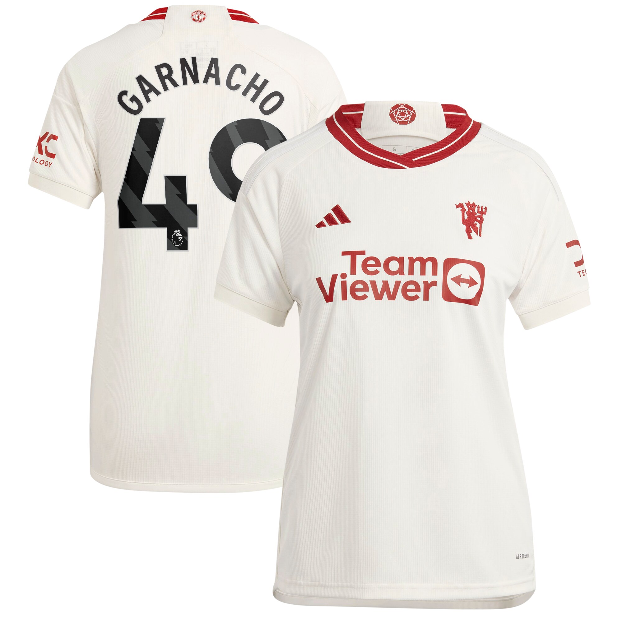 Alejandro Garnacho Manchester United adidas 2023/24 Third Replica Player Jersey - White