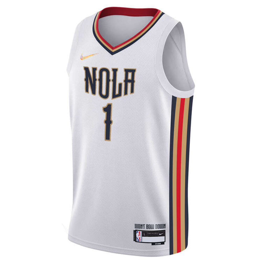Men's New Orleans Pelicans Zion Williamson City Edition Jersey - White